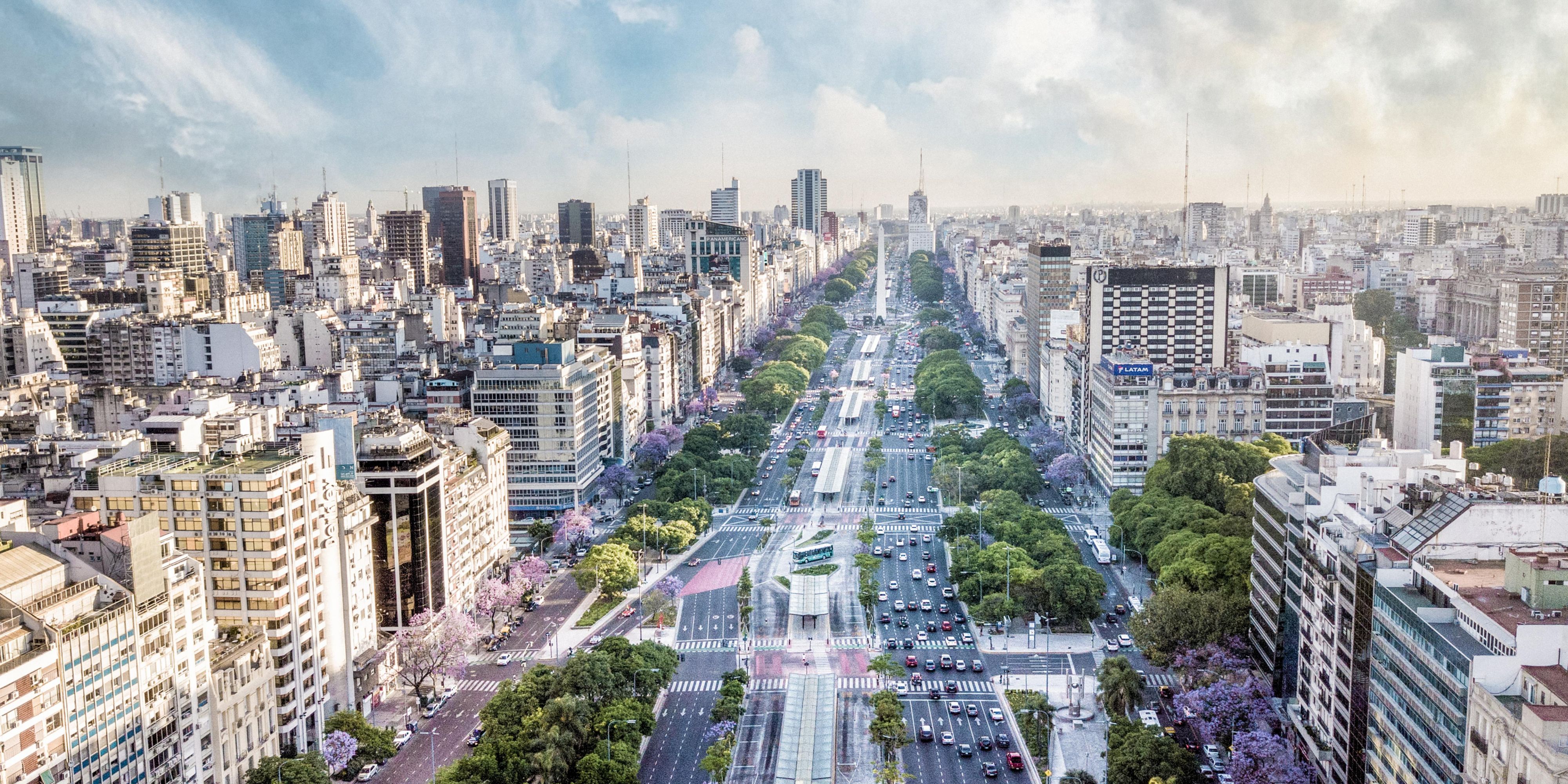Vista sulla città del centro di Buenos Aires