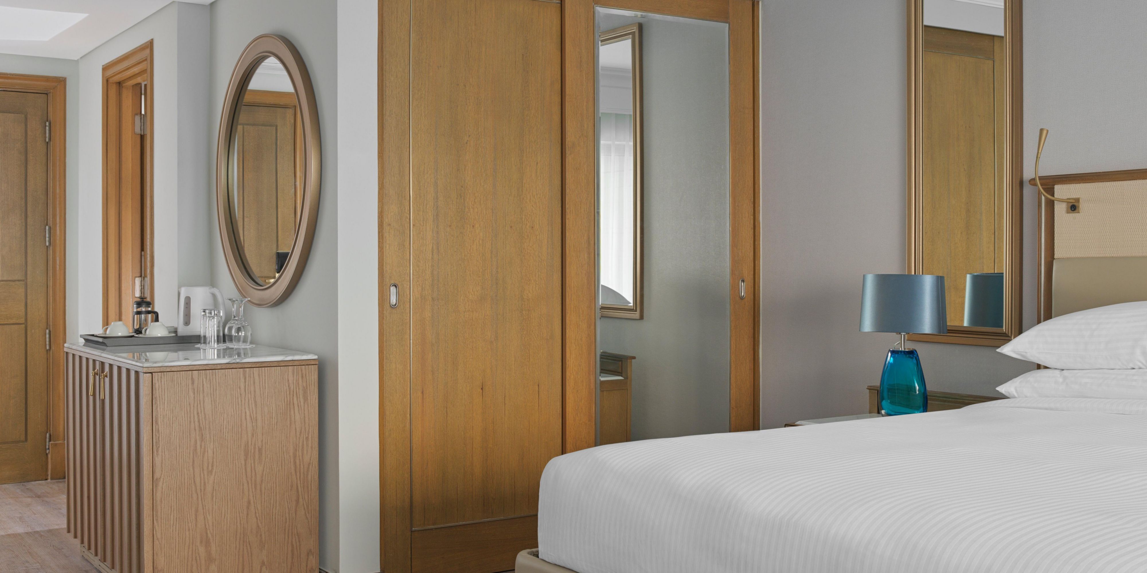 Poolside hotel room with serene views and premium comfort