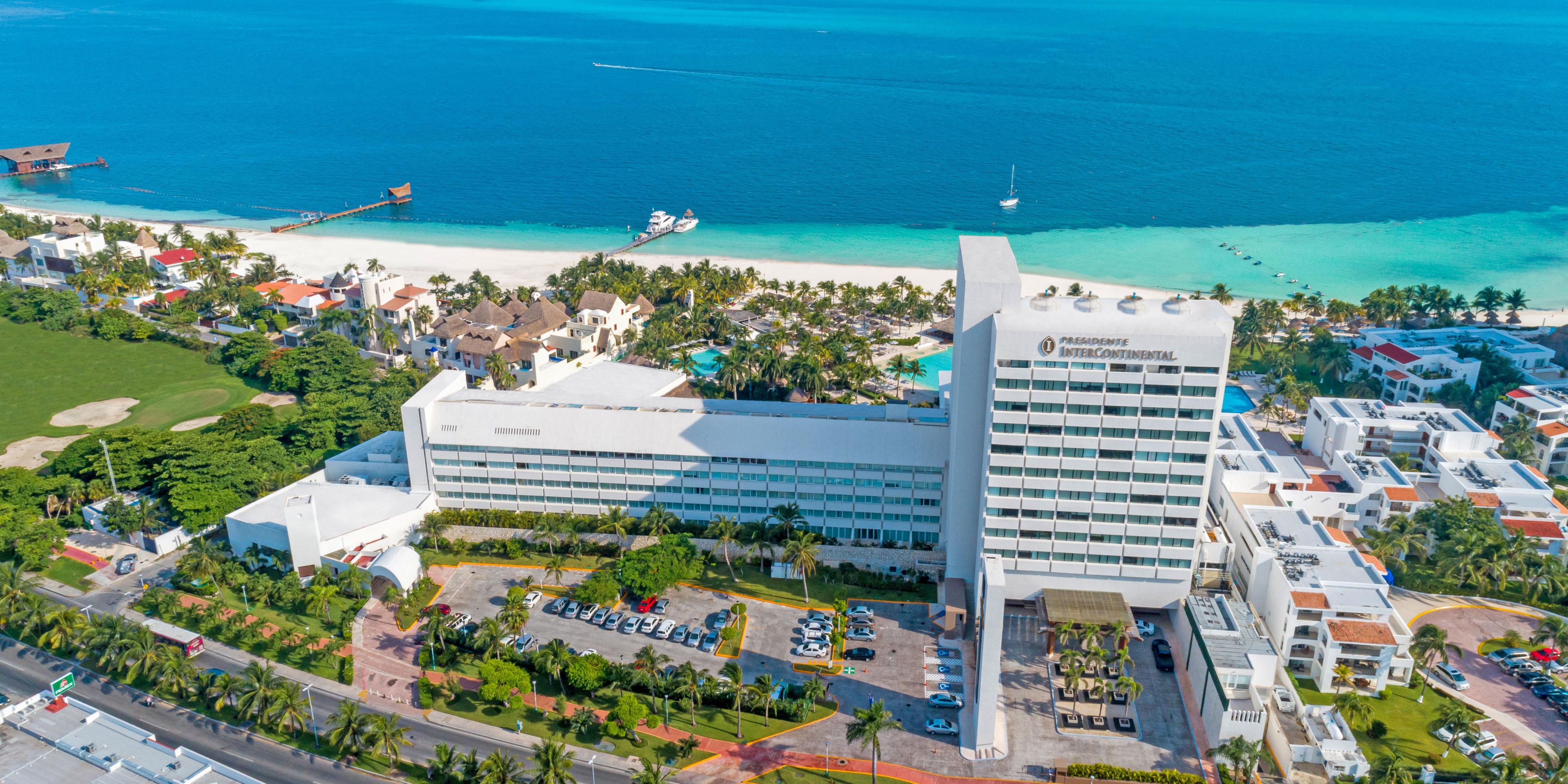 We are conveniently located on the best beach in Cancun and 25 minutes from Cancun International Airport (CUN). We're near the Convention Center, Party Center, Puerto Cancun, and La Isla shopping centers. Move easily throughout Cancun and take an easy transfer to Xcaret, Isla Mujeres, Tulum, and Chichen Itza.
