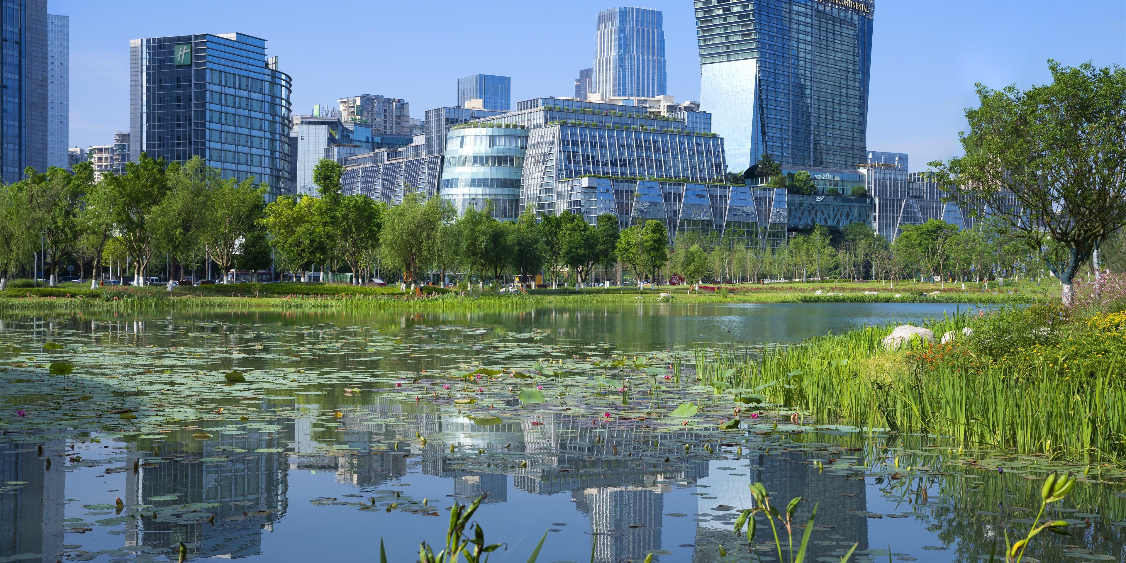 Guixi Ecological Park is 10 times the size of a normal people’s park making it Chengdu’s own ” Central Park”. The park is lined with trees, fields, paths and children’s amusement parks.