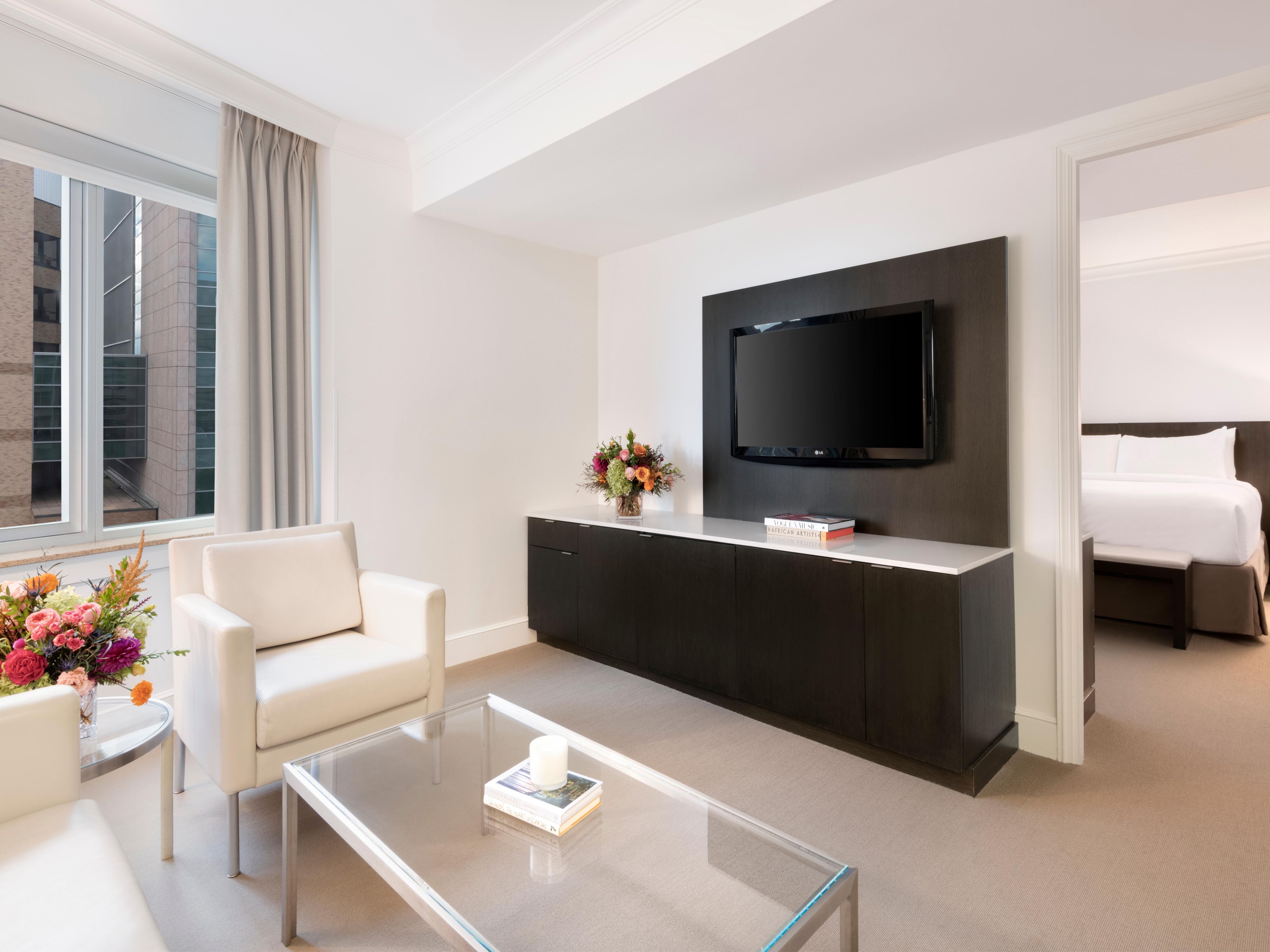 Our Cleveland hotel's junior suites have an attached living room