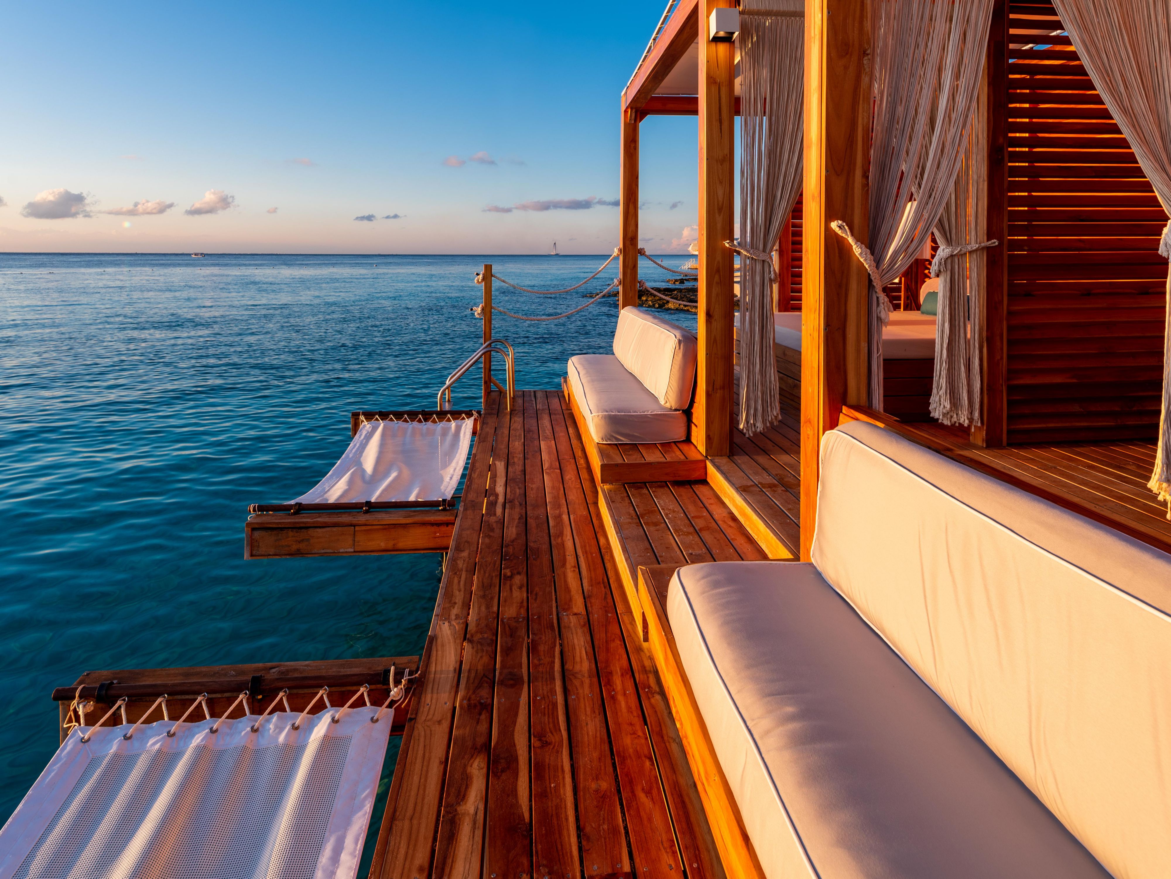 Seaside cabanas at Presidente InterContinental Cozumel hotel