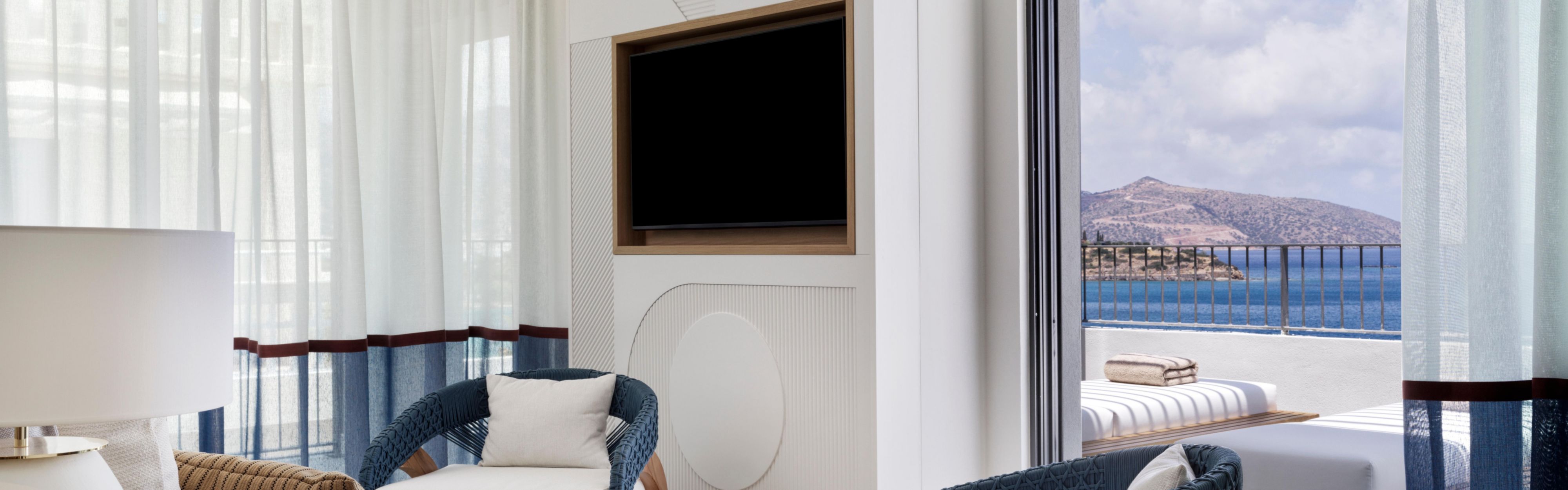 The Mirabella Suite with lounge, balcony and sea views
