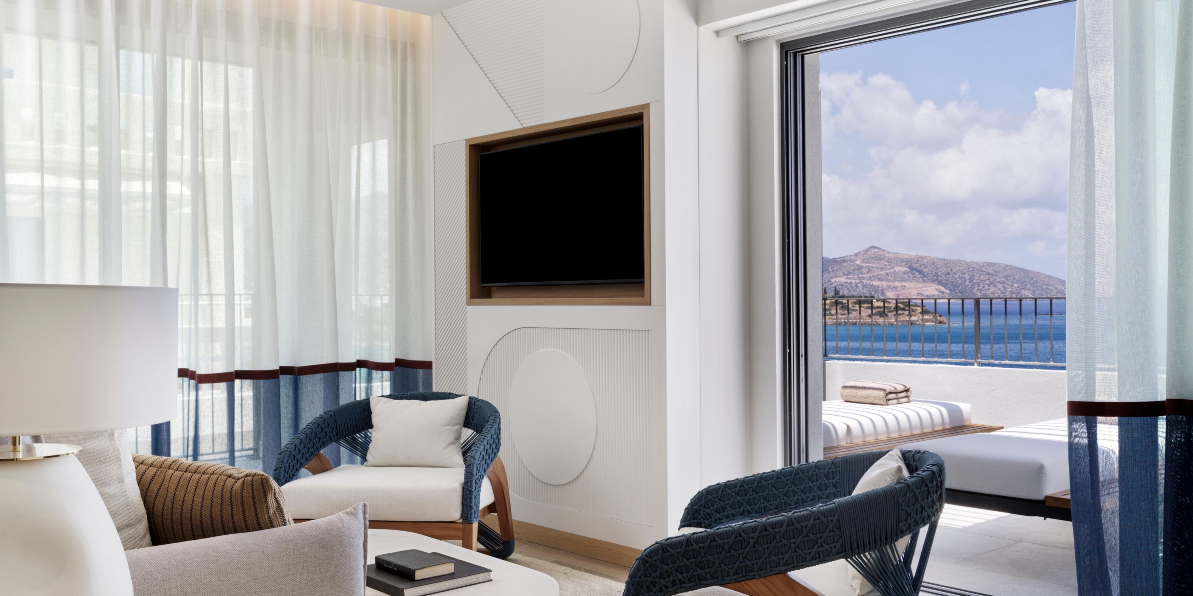 Relax in the Mirabella Suite’s light-filled seating area
