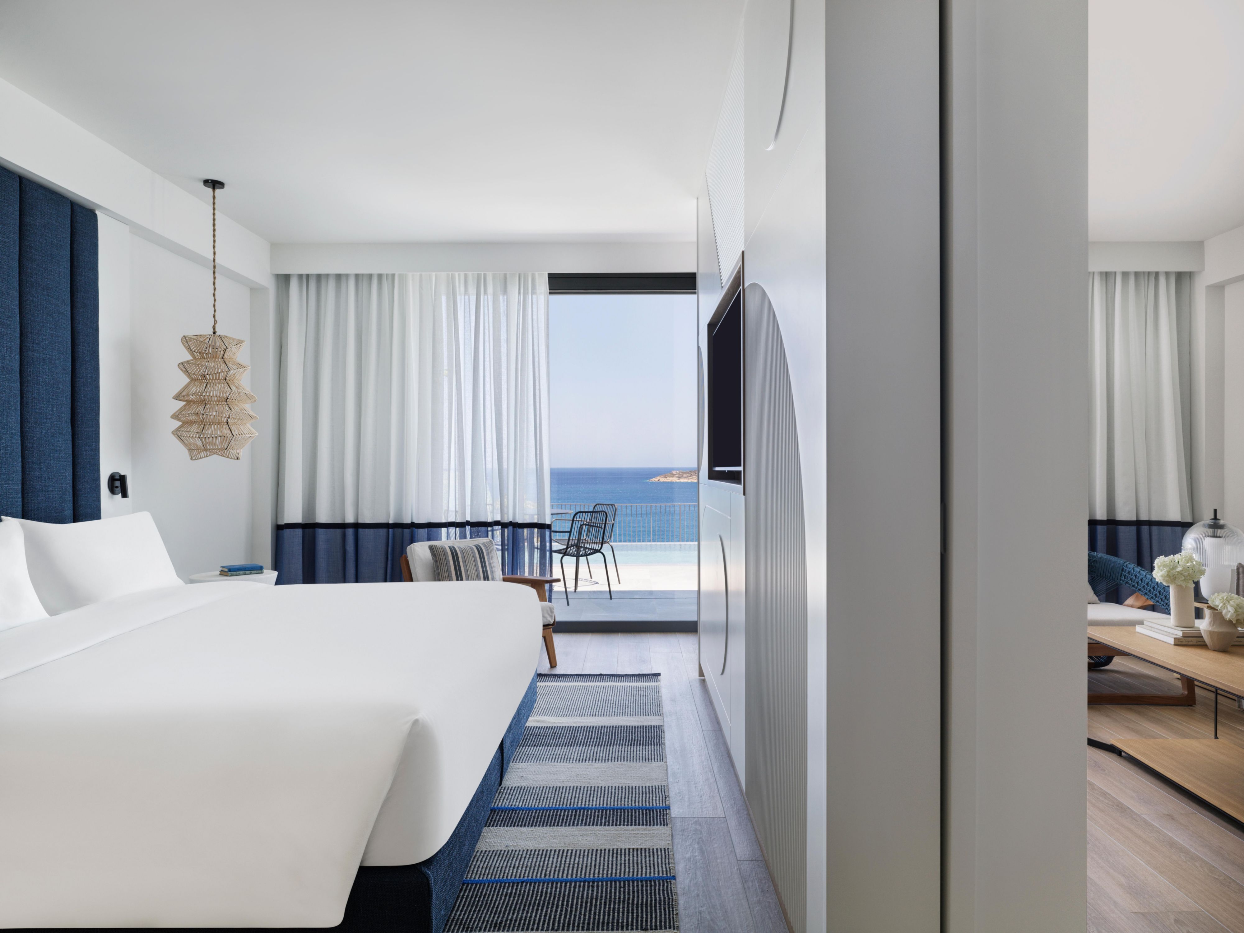 The Panorma Blue Suite with seperate bedroom and ocean views