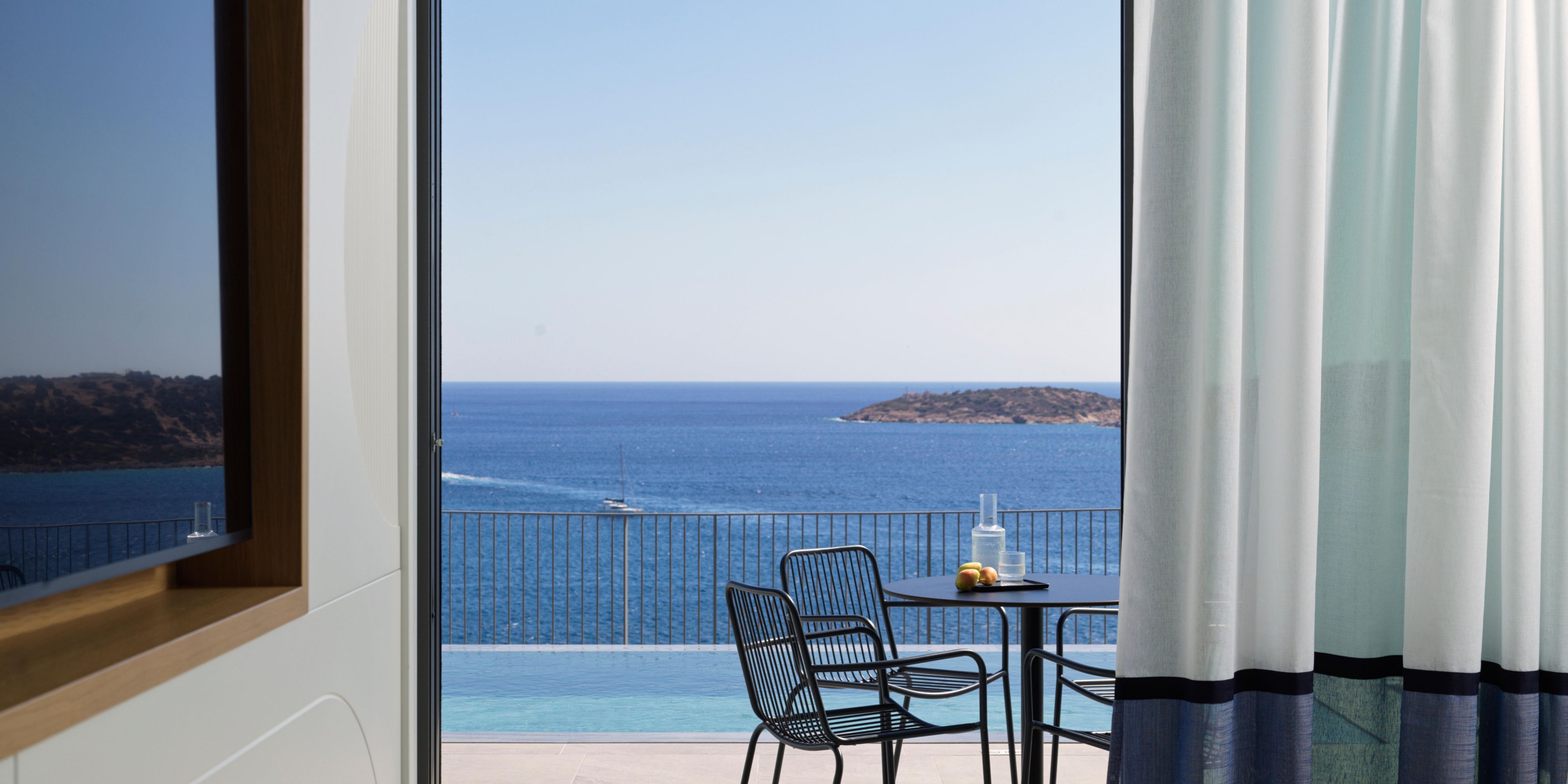 Modern Mediterranean design, anchored by expansive sea views