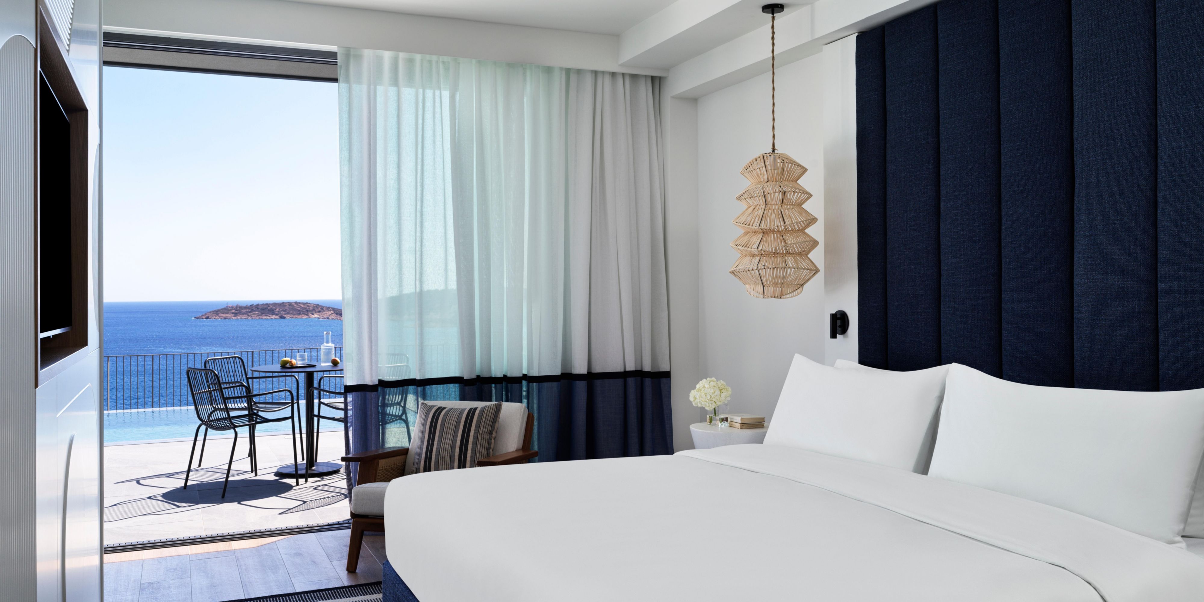Panoramic sea views and calming interiors