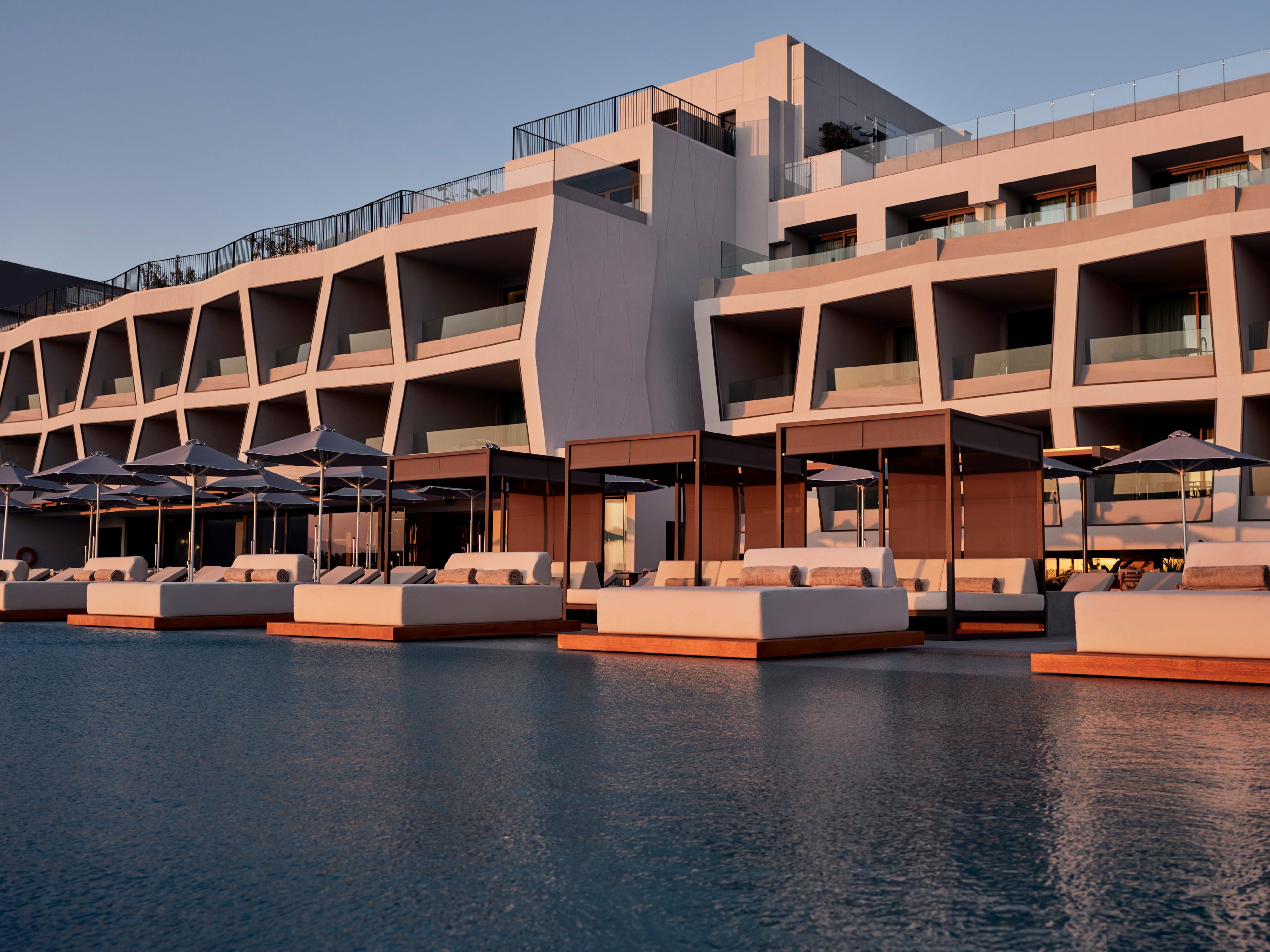 Relax in our 5th floor infinity pool overlooking Mirabello Bay.