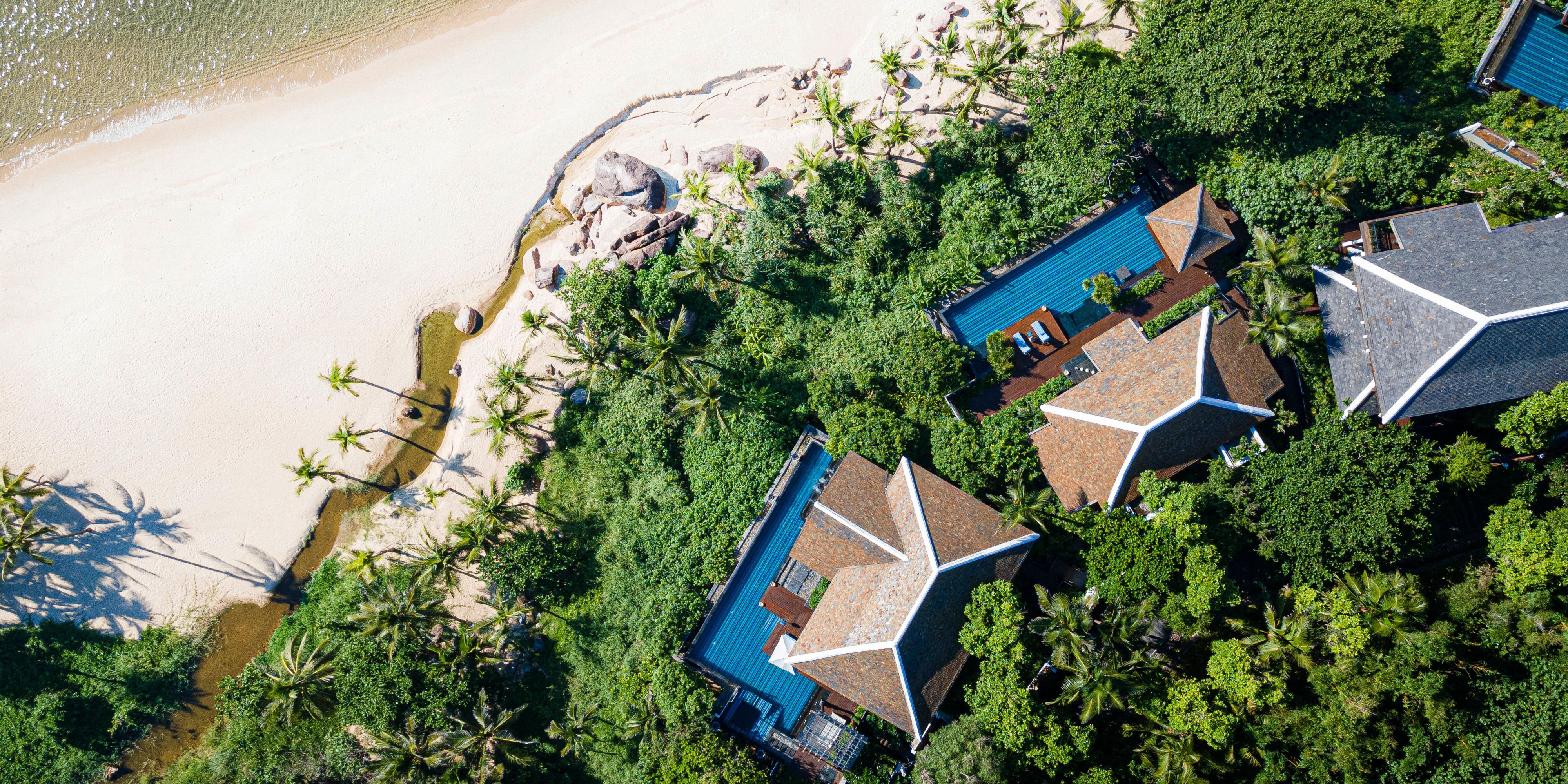 Vue à vol d'oiseau de la villa