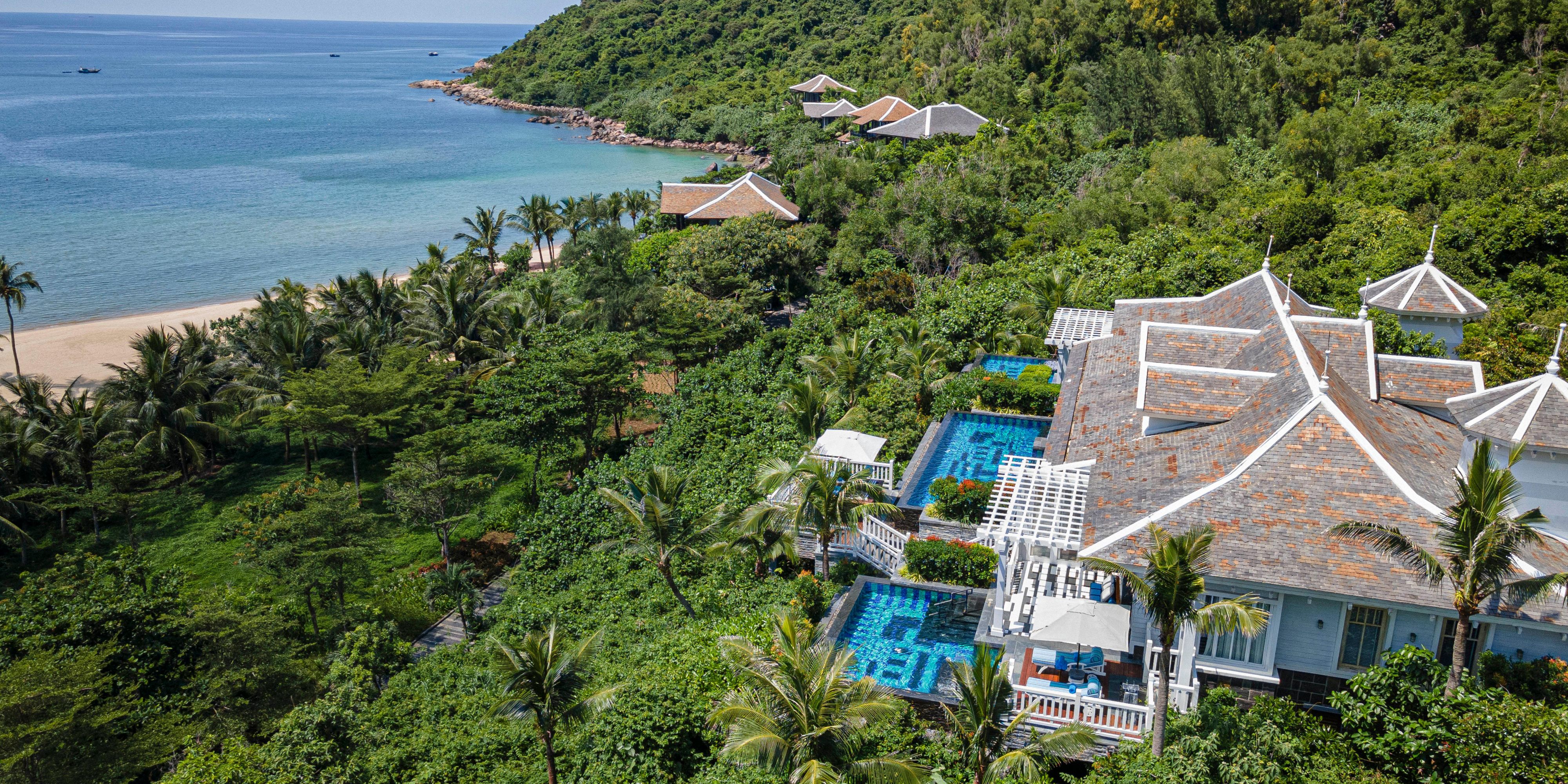Bai Bac Bay Villa aerial view
