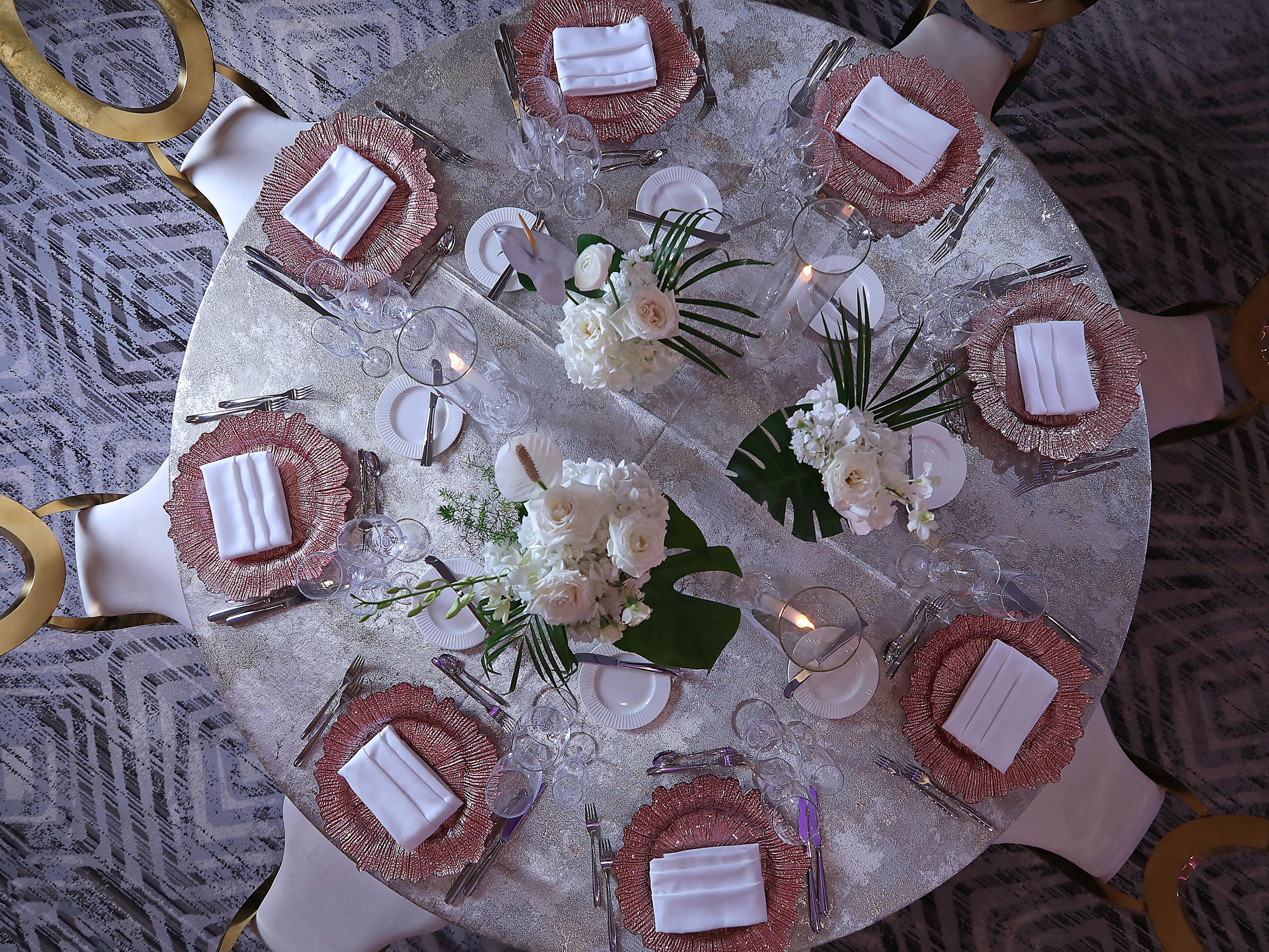 Wedding table set up