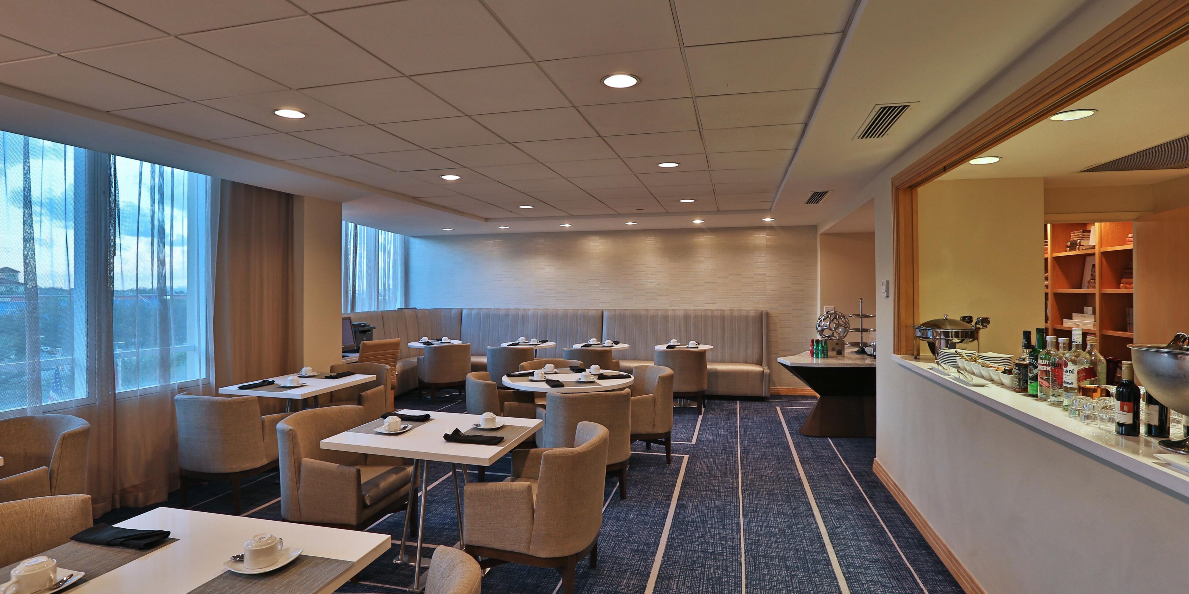 Exclusive club floor lounge at InterContinental at Doral Miami.