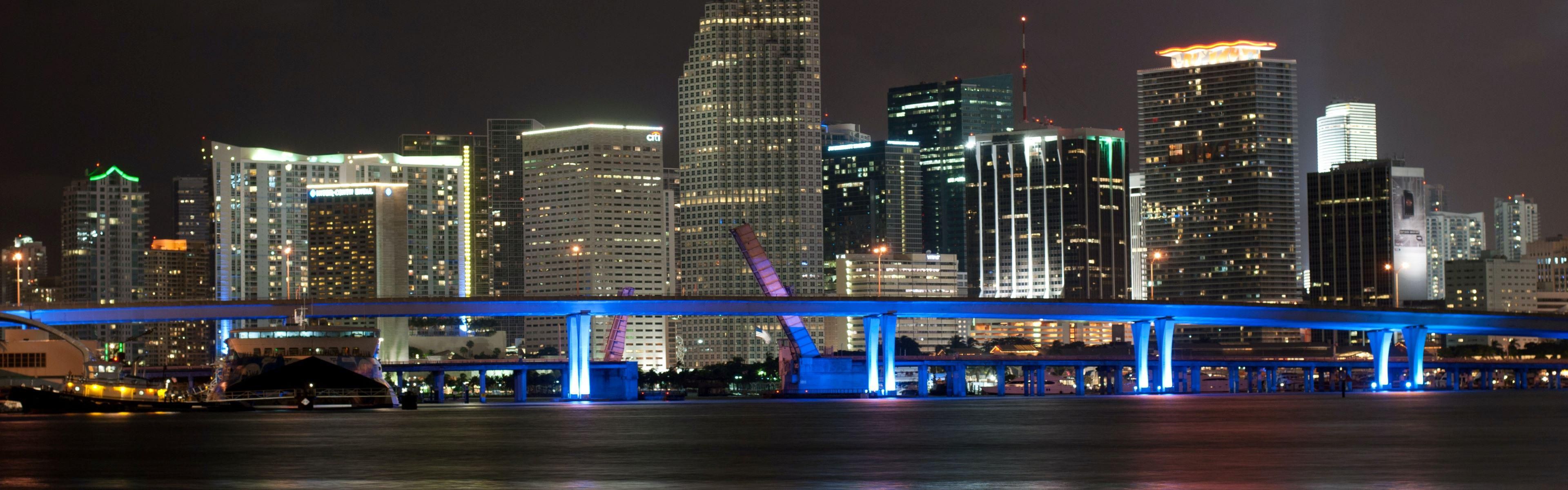 Miami Skyline at night