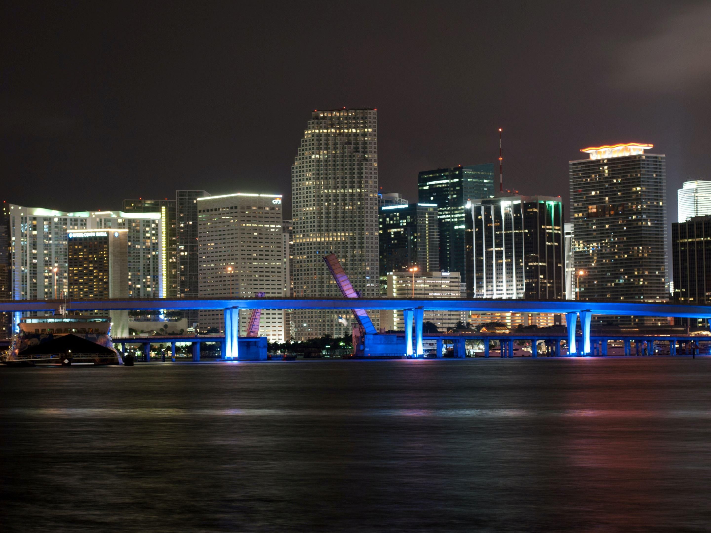 Miami Skyline at night