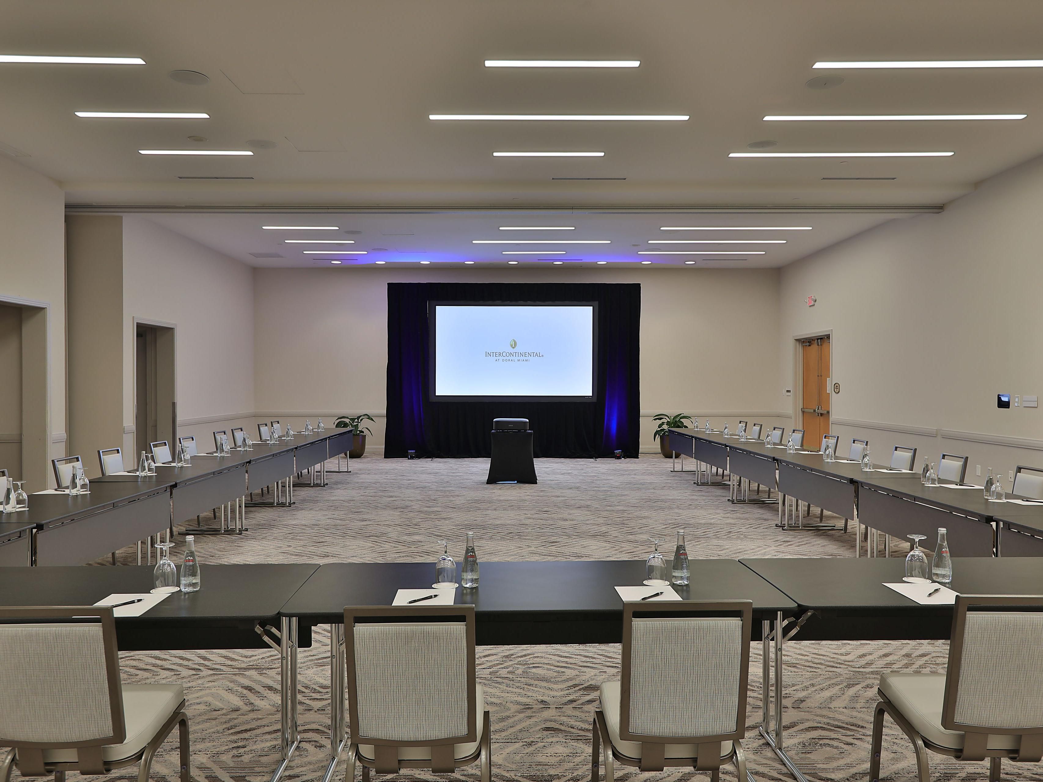 AV set up in corporate gathering