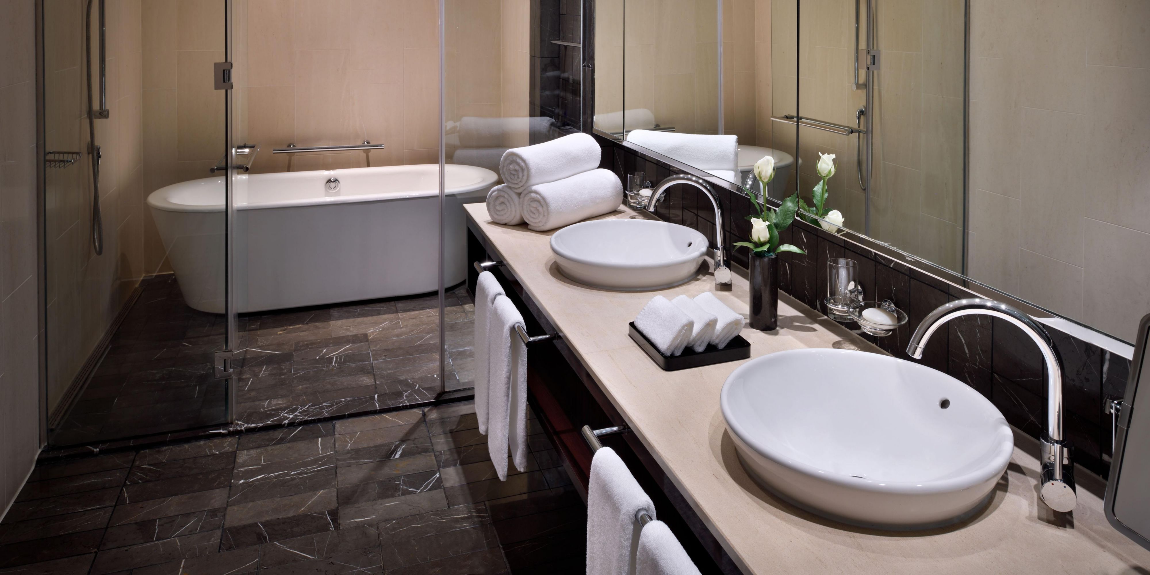 Well-cleaned and spacious for a comfortable bathroom experience