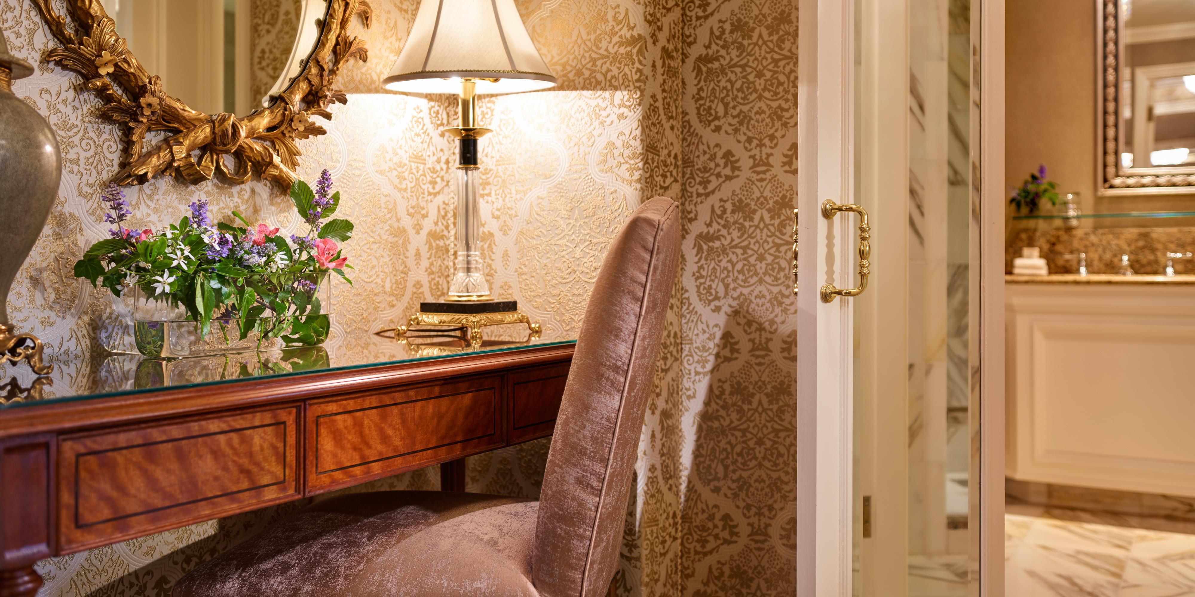 James Joyce Suite Dressing Room & Italian Marble Bathroom 