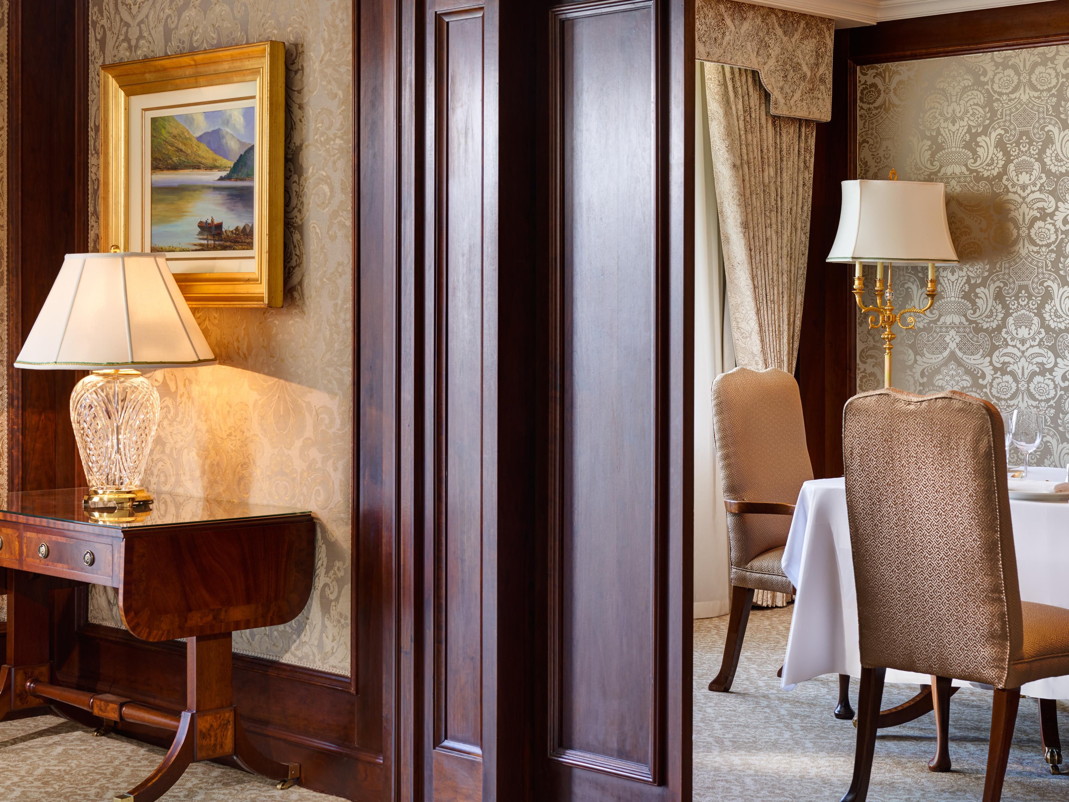 james joyce suite with dining area