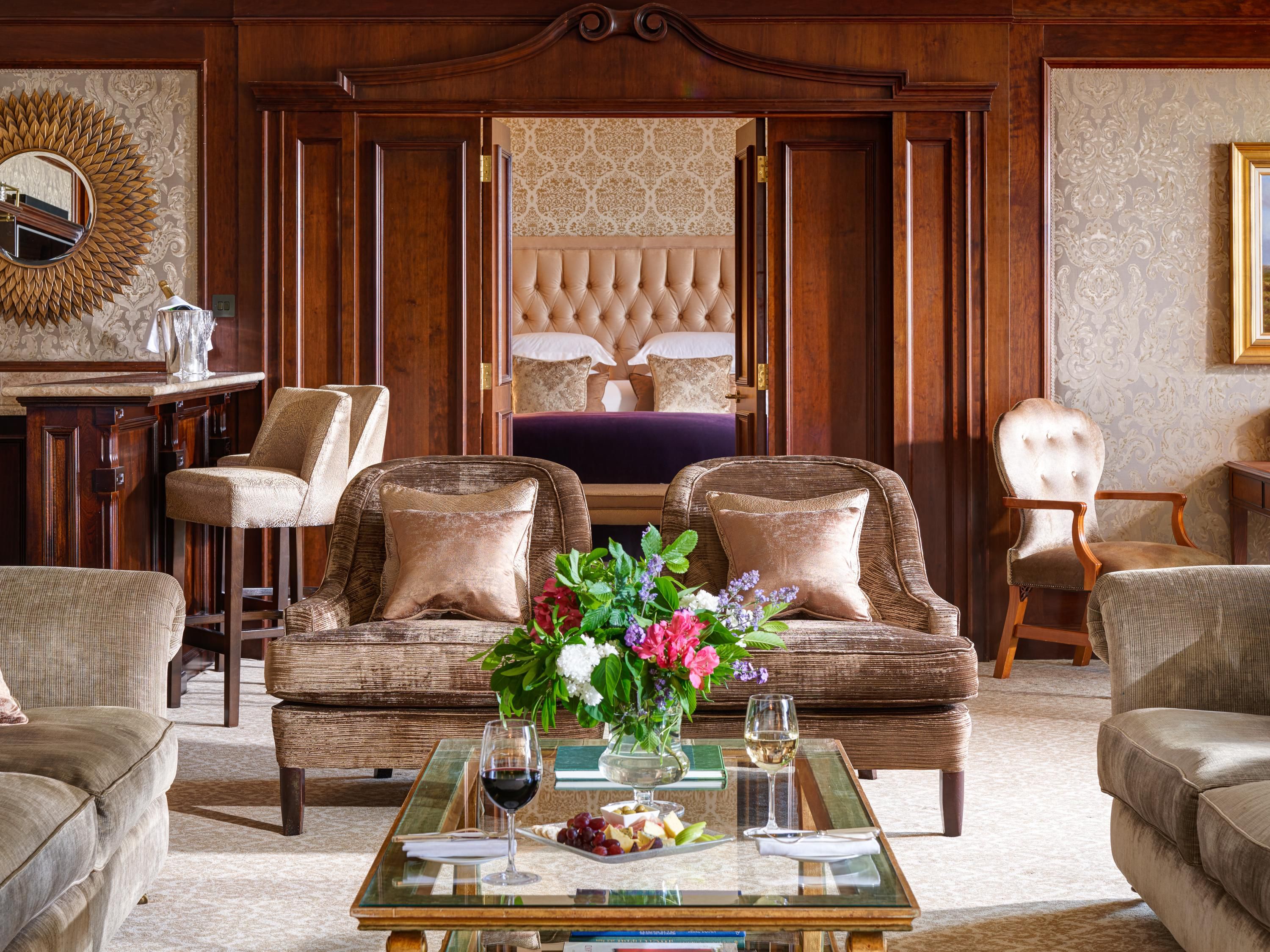 James Joyce Presidential Suite with luxurious Living Area with Bar