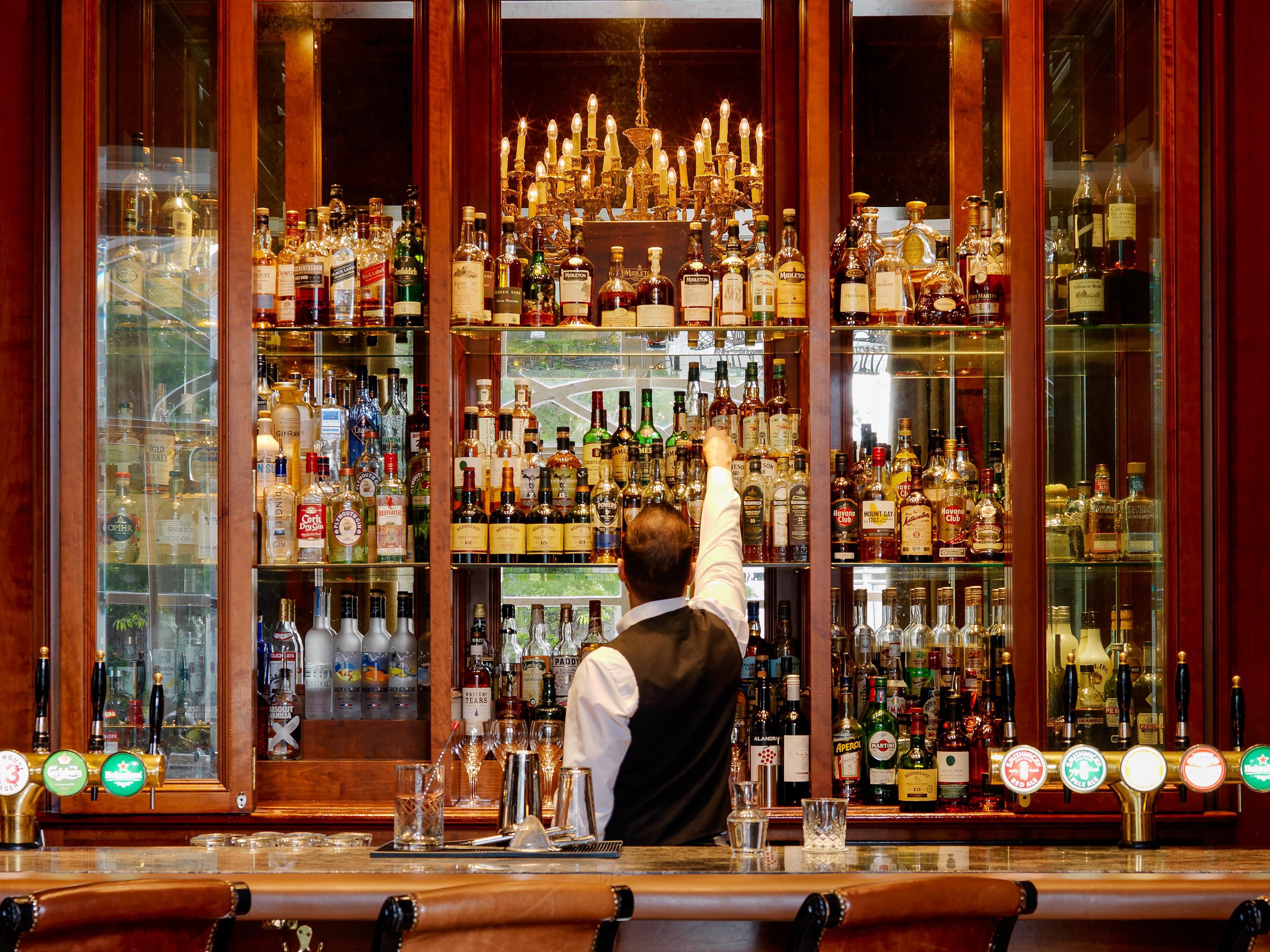 Enjoy a specially crafted drink in The Whiskey Bar