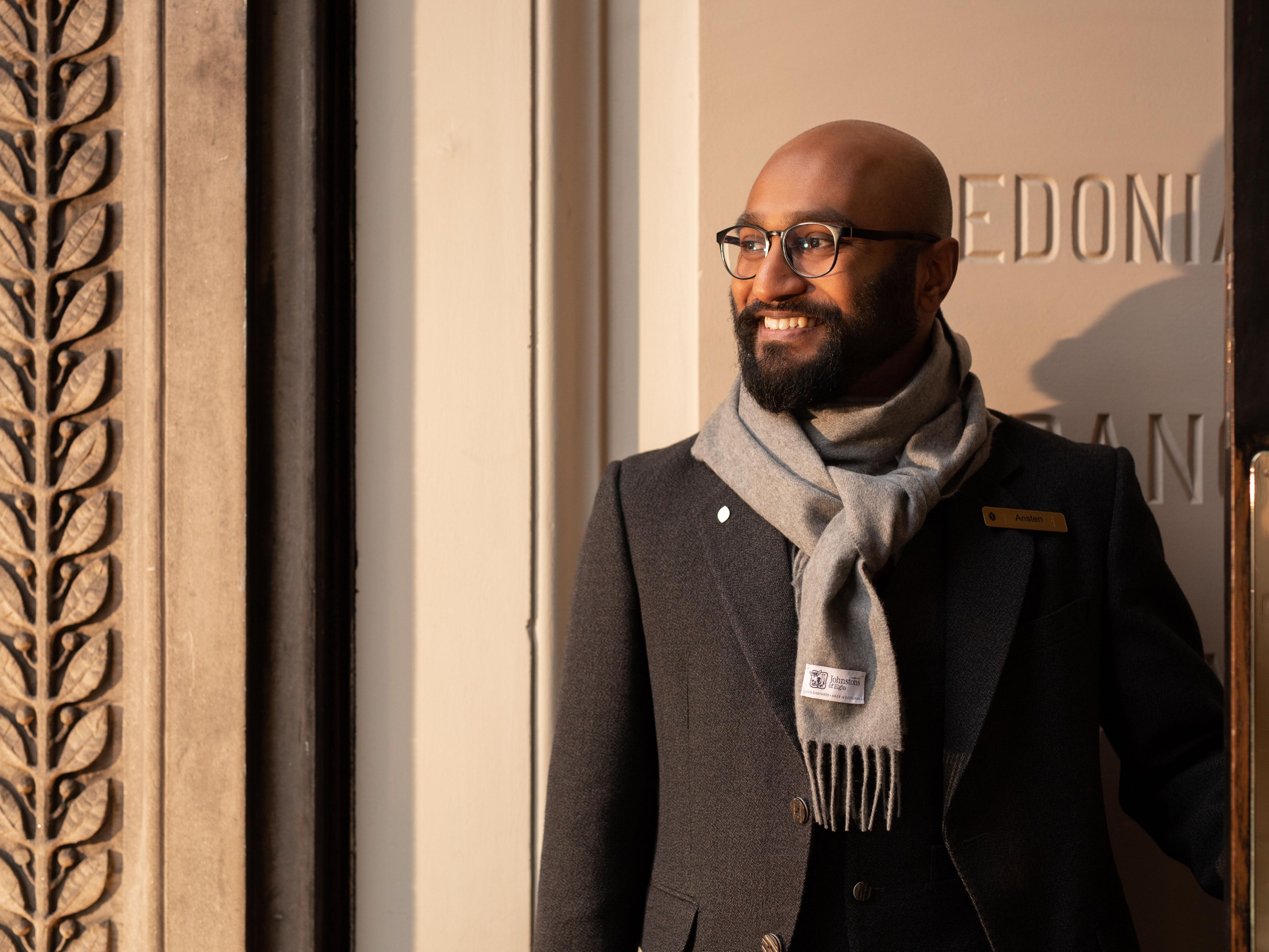Our esteemed concierge holds the keys to the city.