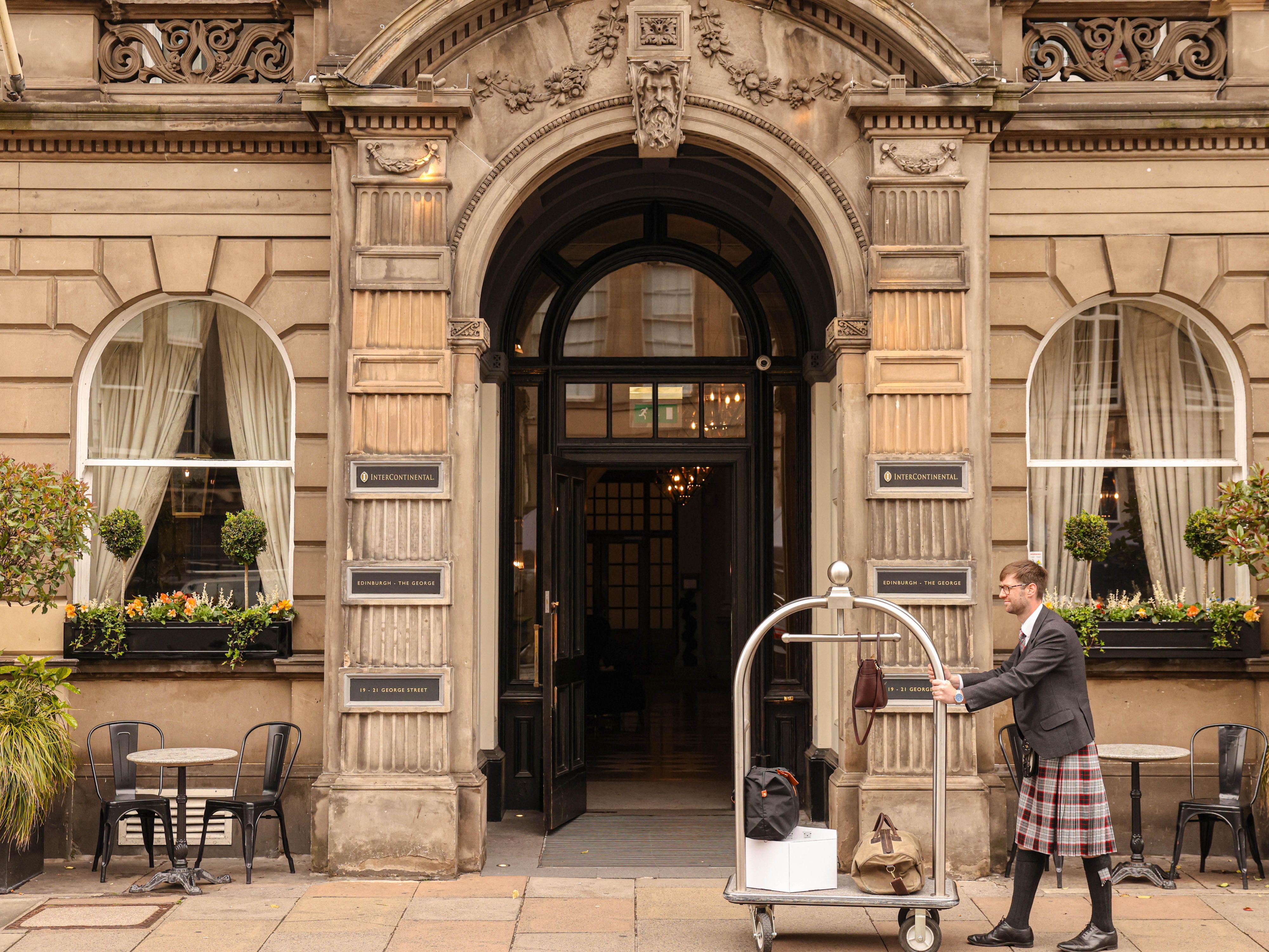 Concierge outside InterContinental Edinburgh The George 