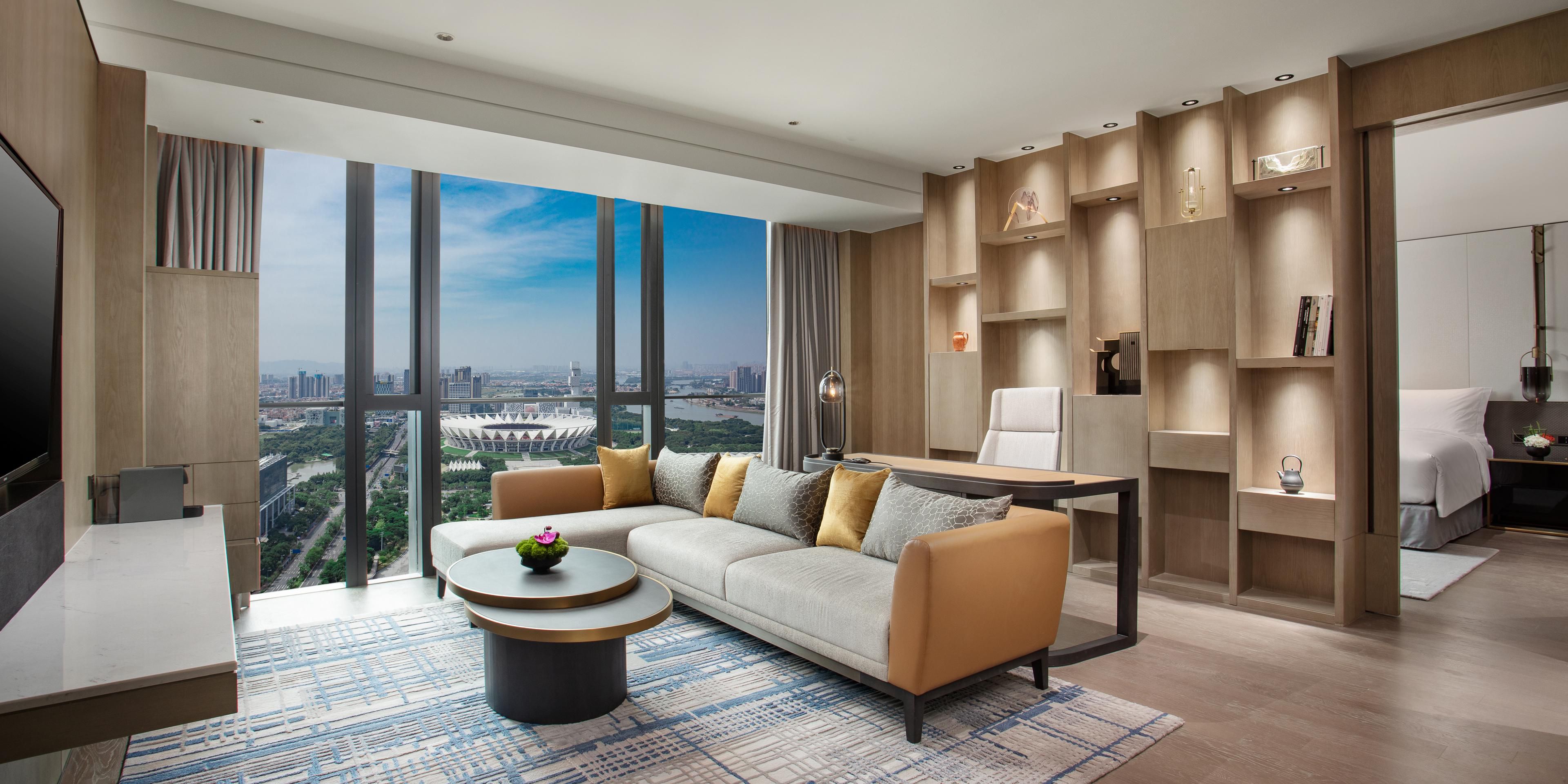 1 King 1 Bedroom Suite Living Meeting