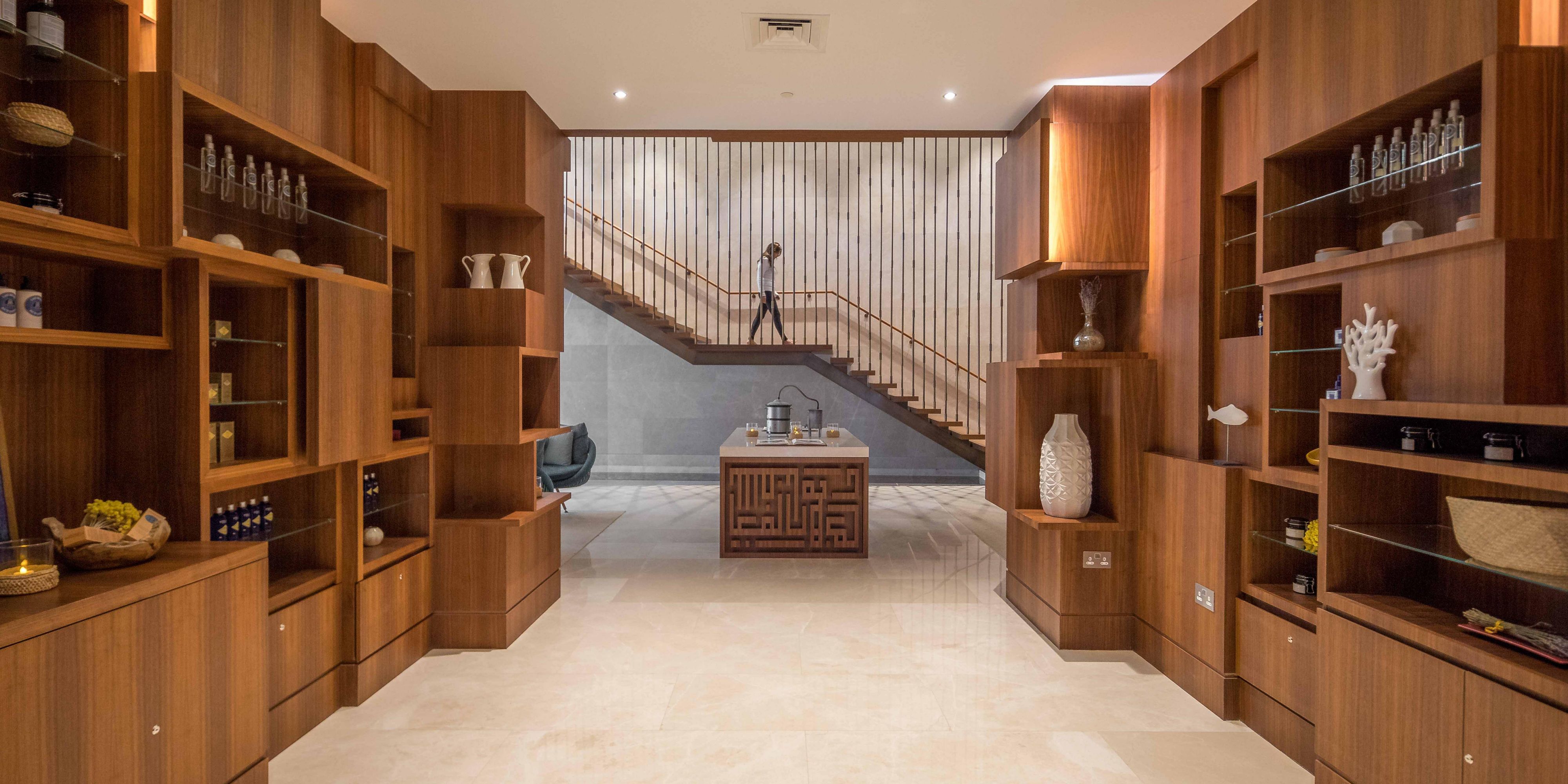 Elegant lobby with modern wooden interiors