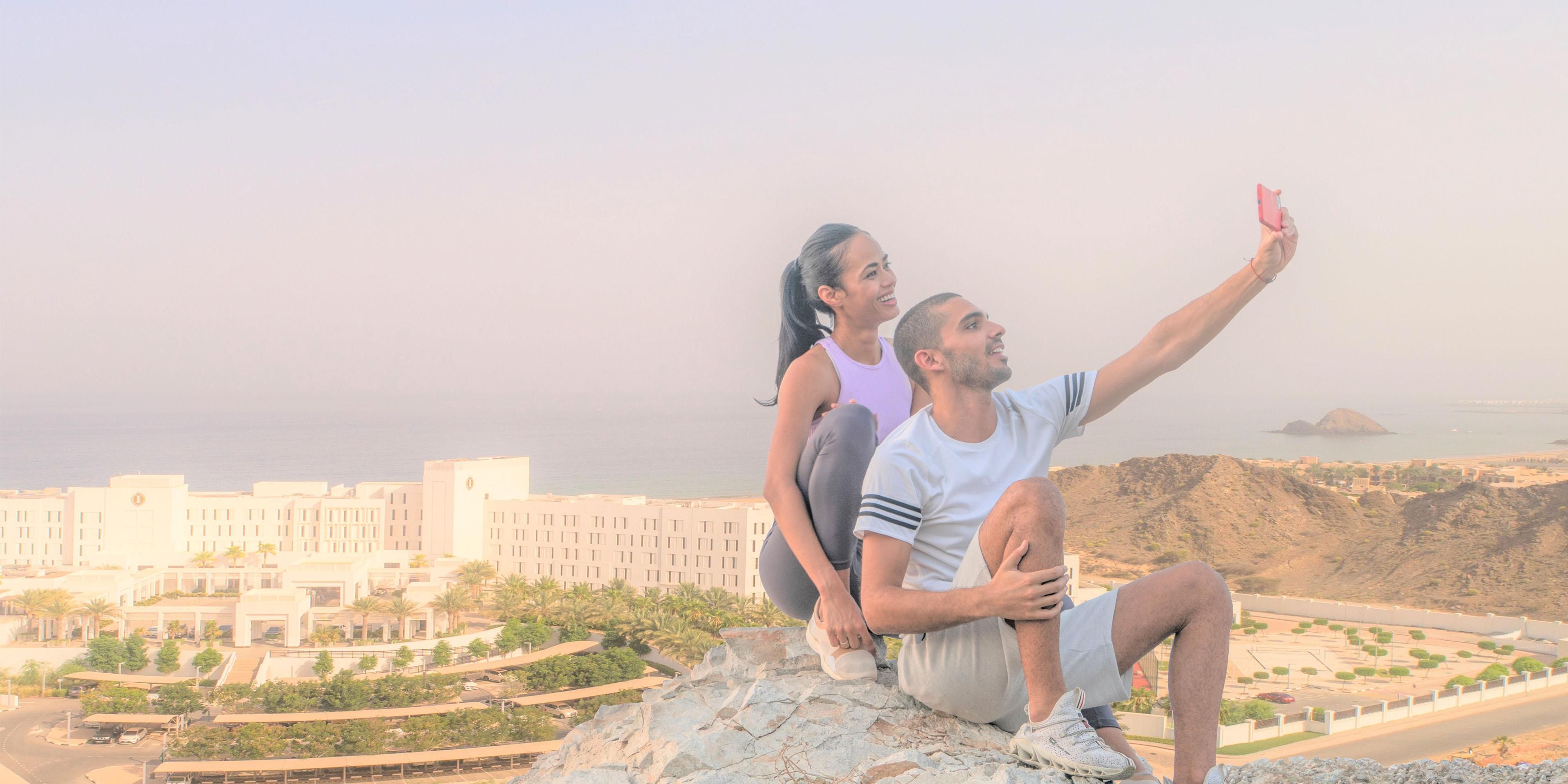 Guests at InterContinental Fujairah Resort can enjoy an exclusive hiking experience at one UAE’s best trails, the stunning Al Rabi Trail in Khorfakkan. Graded as a beginner level hike, this trail takes approximately 2 hours to complete and offers exceptional panoramic views of the Hajar Mountains and Sparkling Indian Ocean.