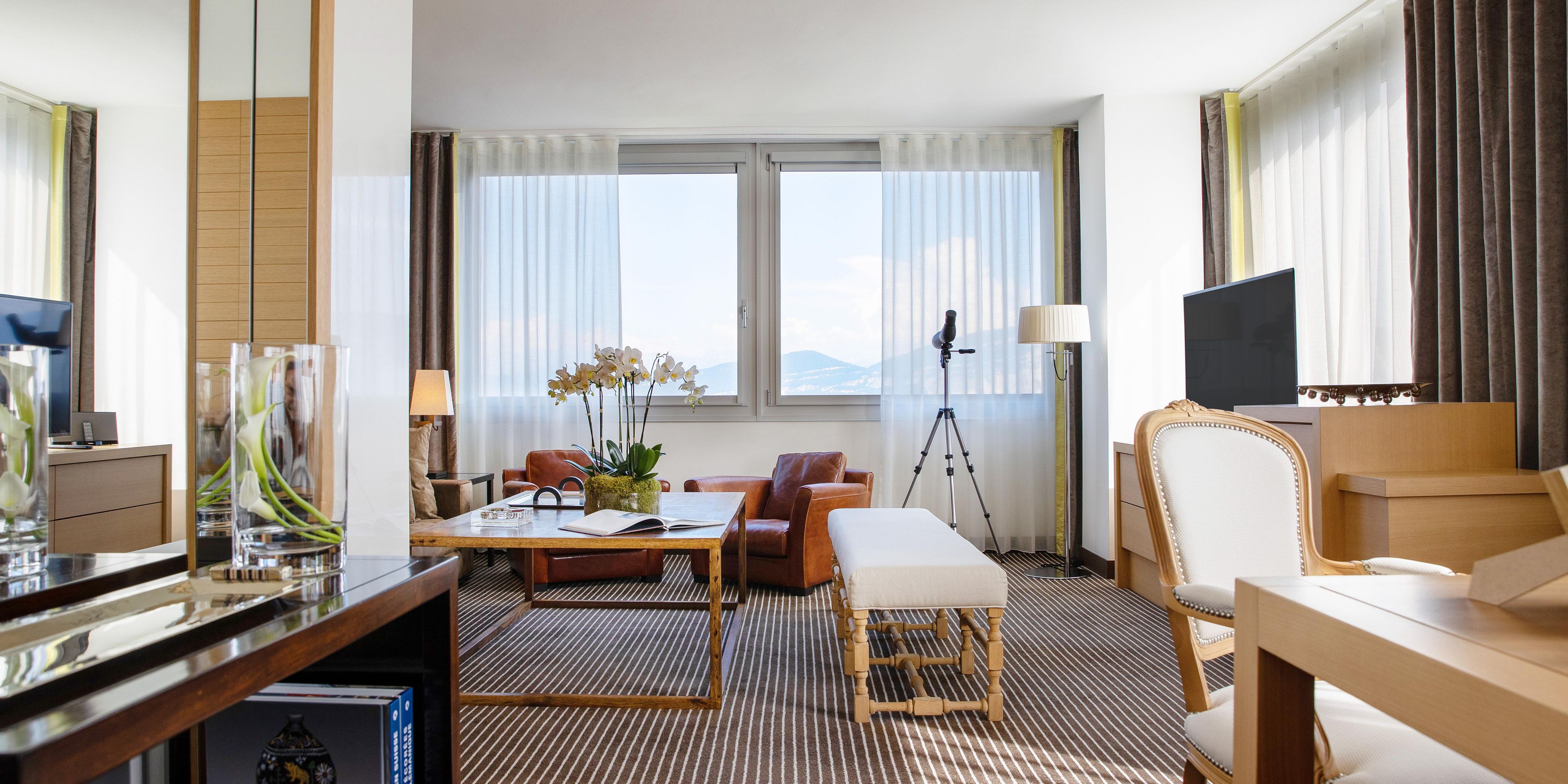 Panoramic Lake View Suite Living Area