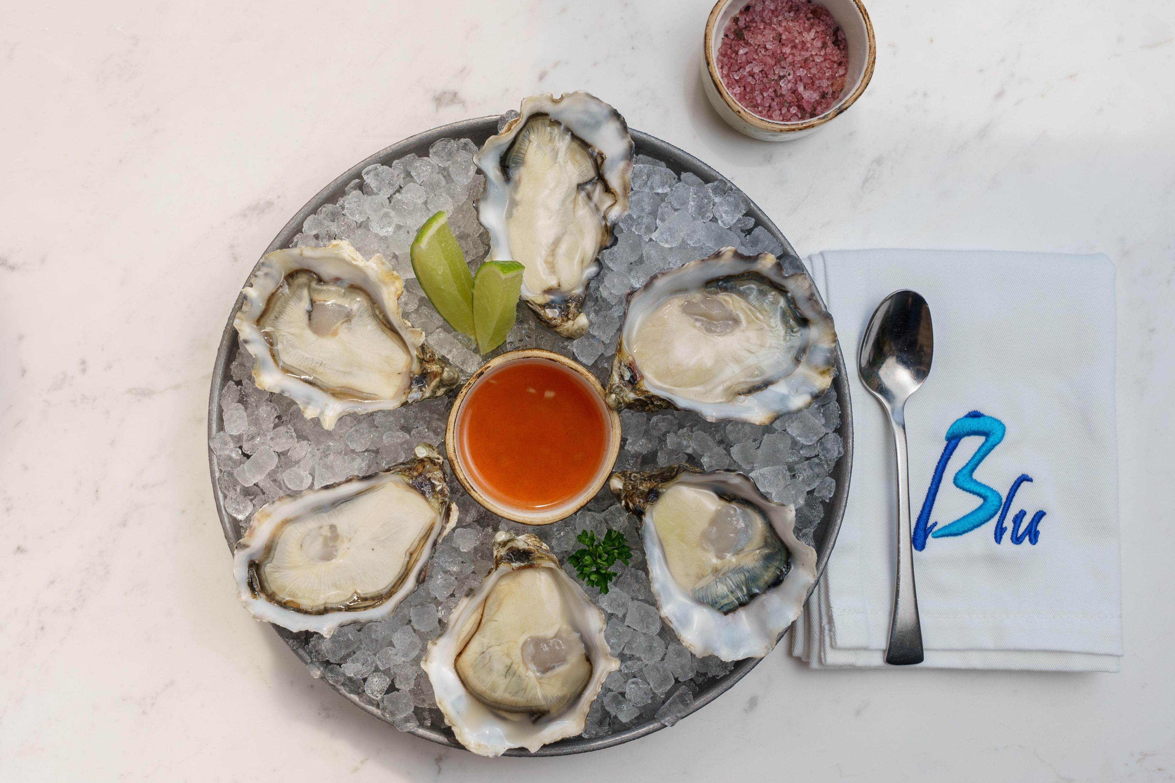 Plate of oysters