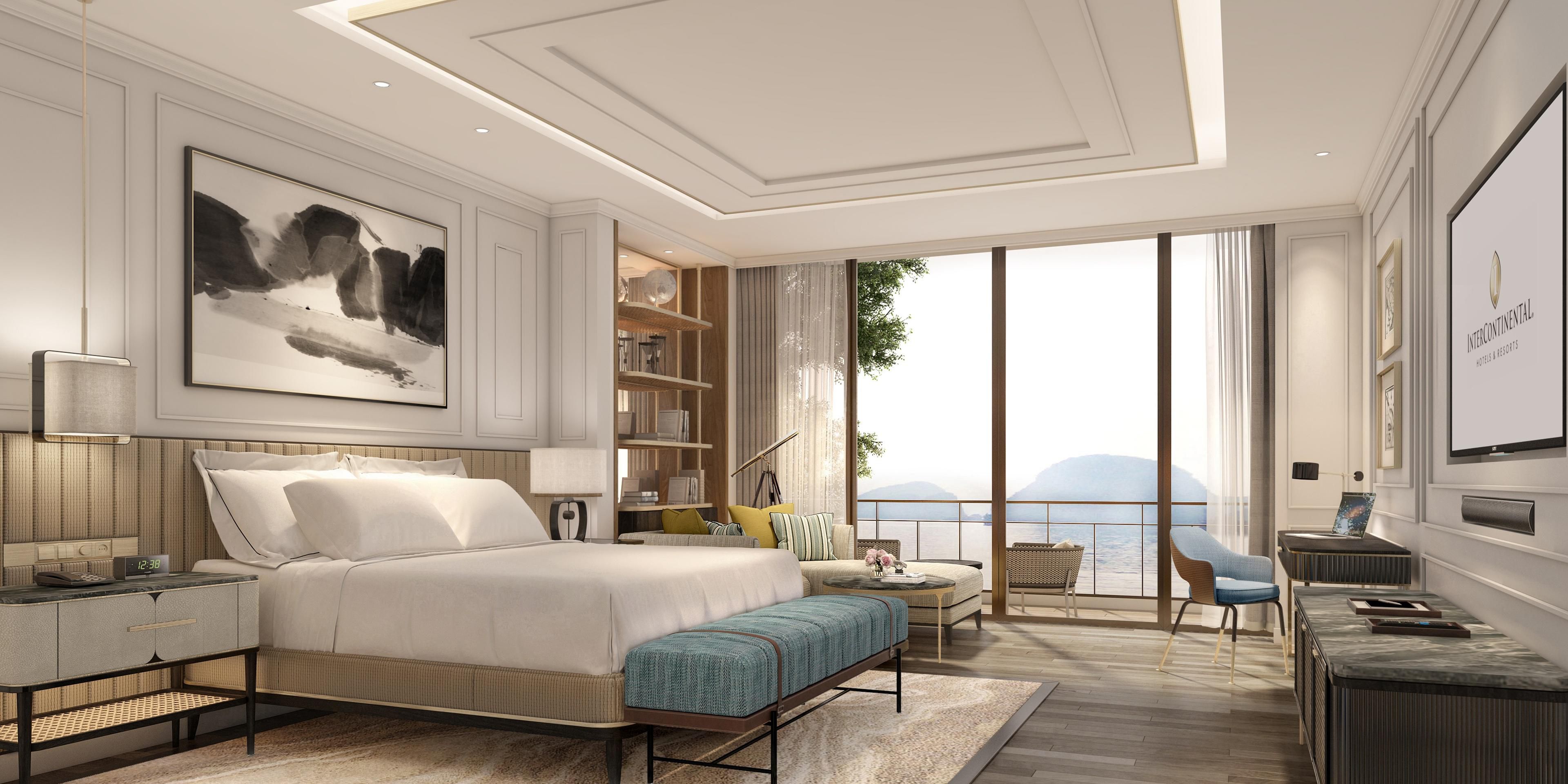 Kamar Tidur Vila Pantai Teluk Halong InterContinental Residences
