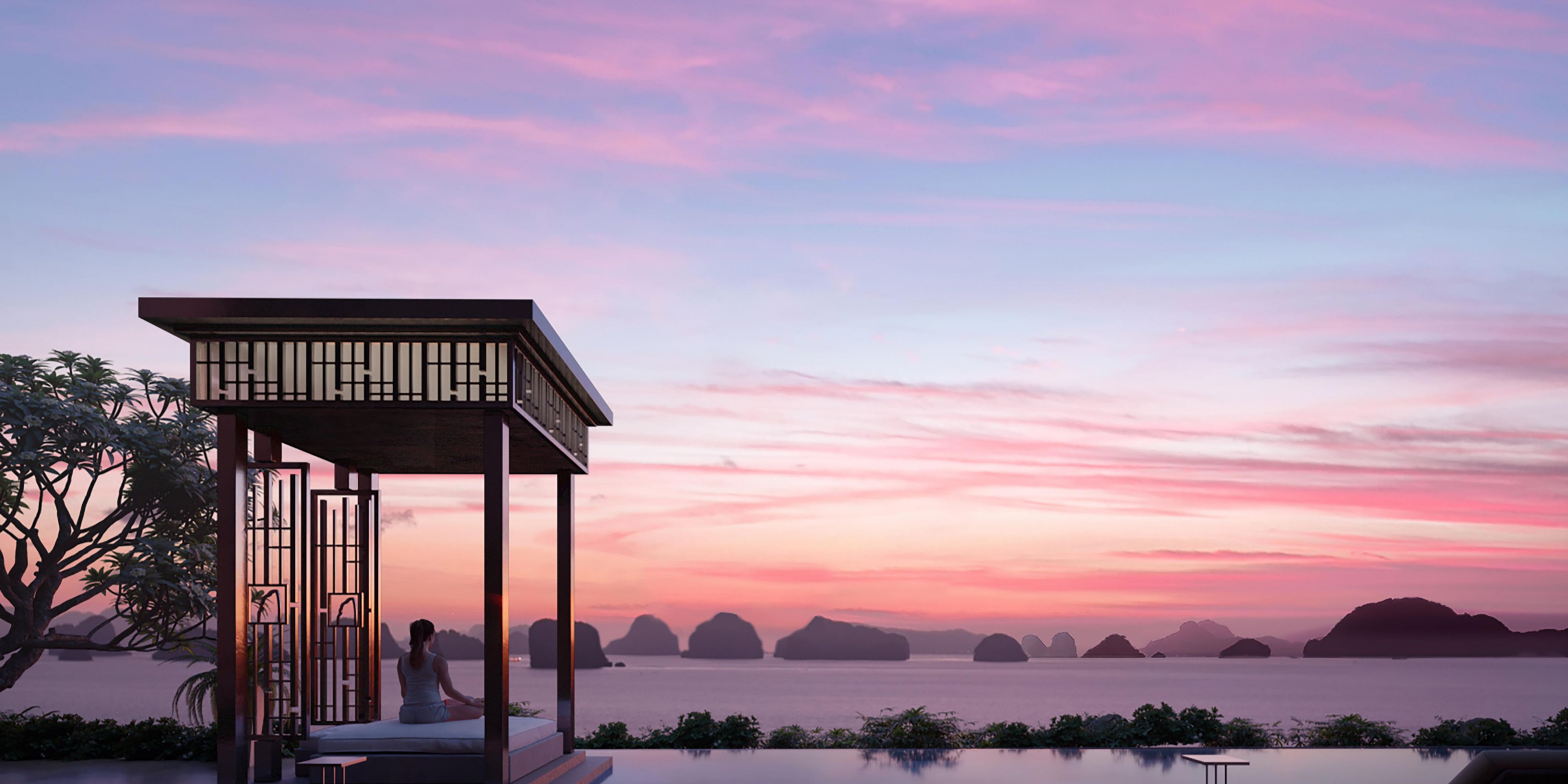 Sunset from Main Swimming Pool 
