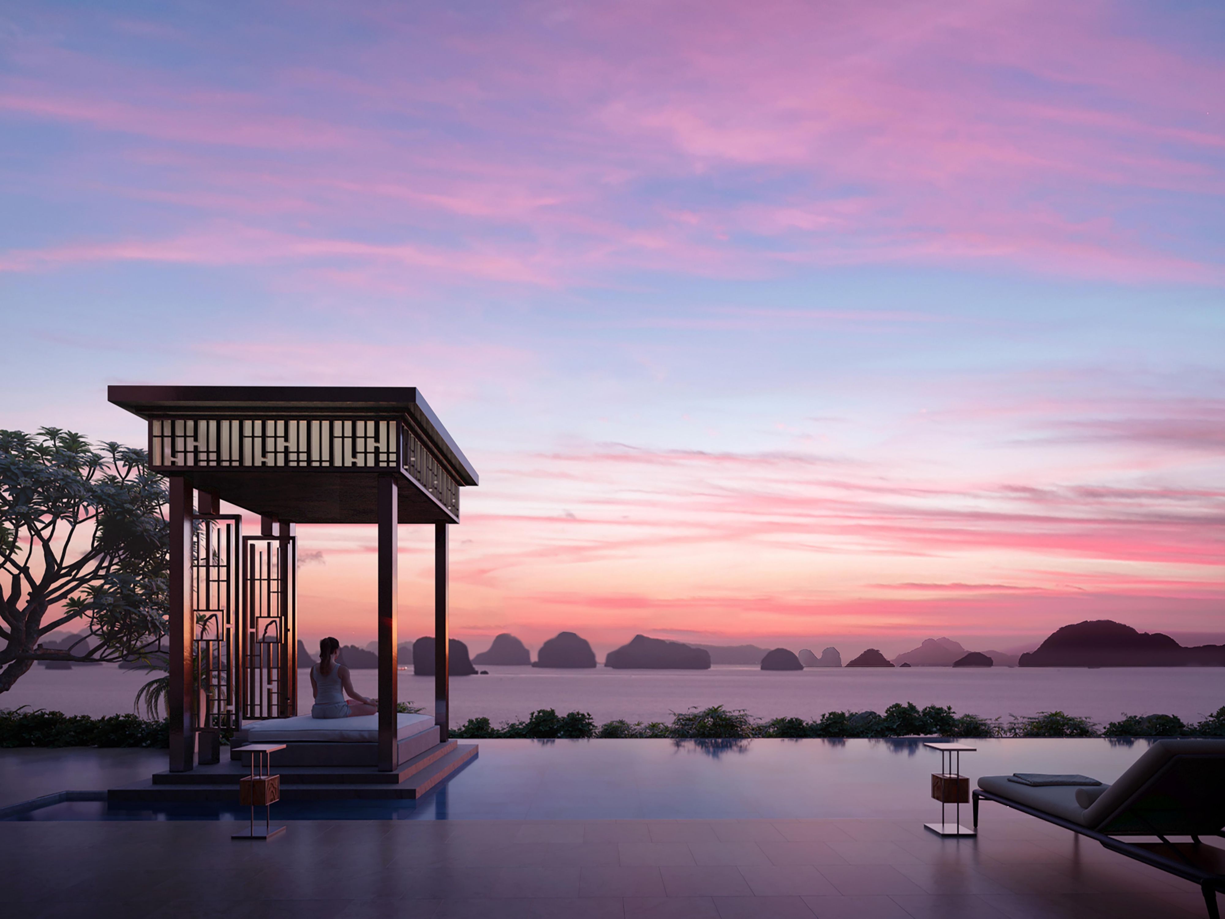 Sunset from Main Swimming Pool 
