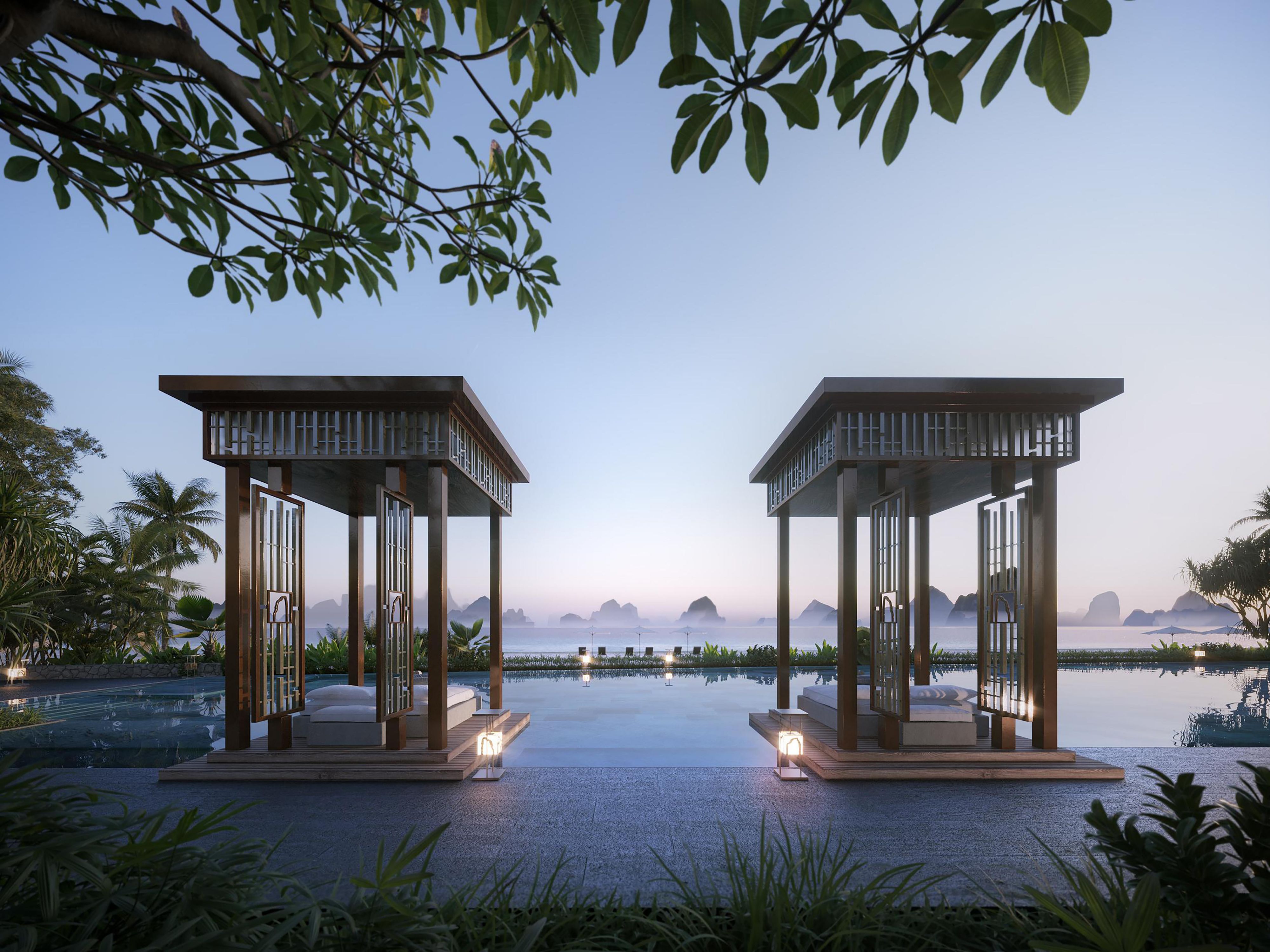 Deck by the pool 