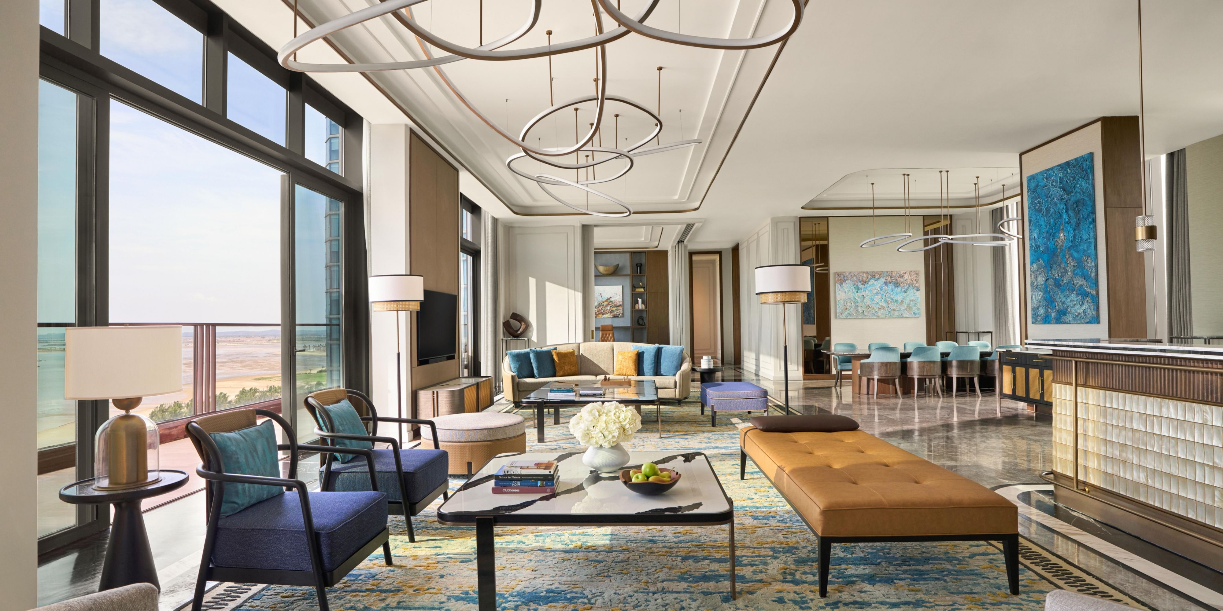 Halong Bay Penthouse – Living Room (frontal view)​