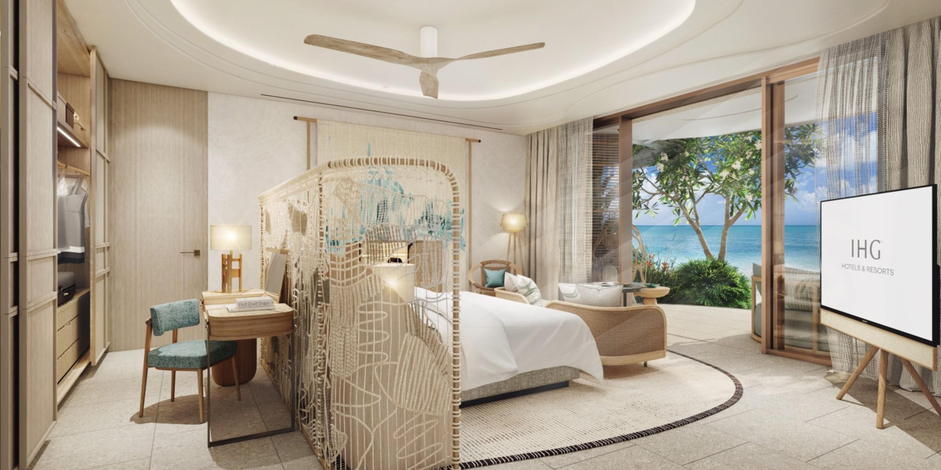 Experience breathtaking panoramic views of pristine beaches and crystal-clear waters at InterContinental The Red Sea Resort on Shura Island. Create unforgettable moments of relaxation and witness stunning sunsets that will leave you in awe. Your paradise awaits.