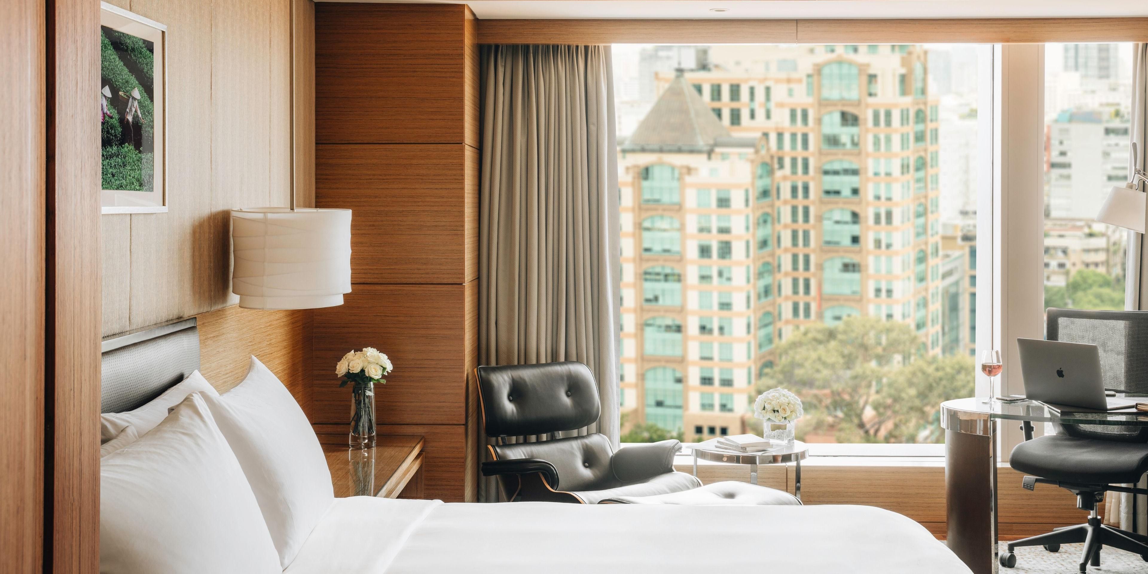 All rooms feature floor-to-ceiling windows that present expansive views of both classic and contemporary Ho Chi Minh City. Guests also have access to high-speed Internet, modern media solutions and world-class facilities.