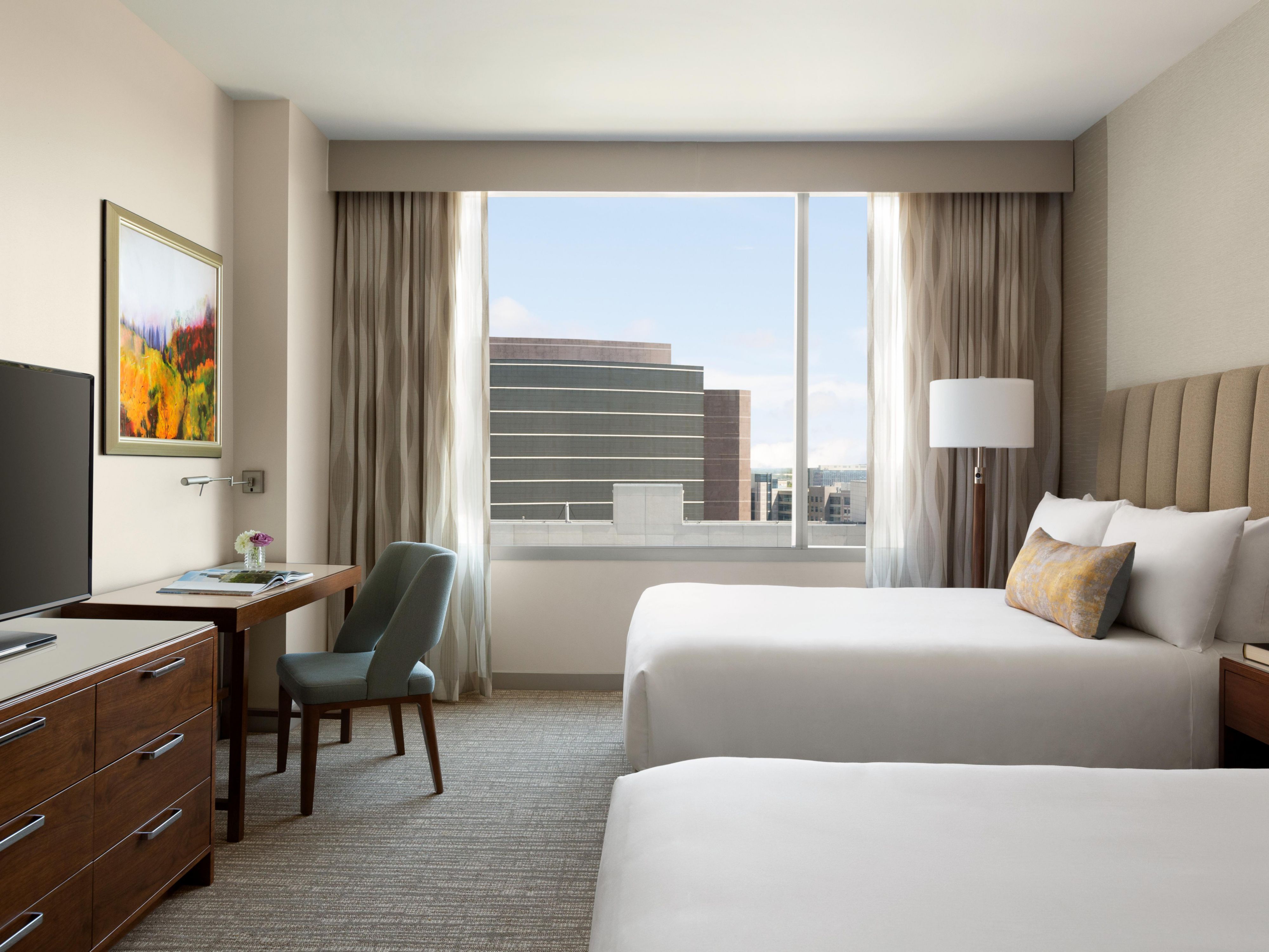 Two Queen bedroom of InterContinental Houston hotel