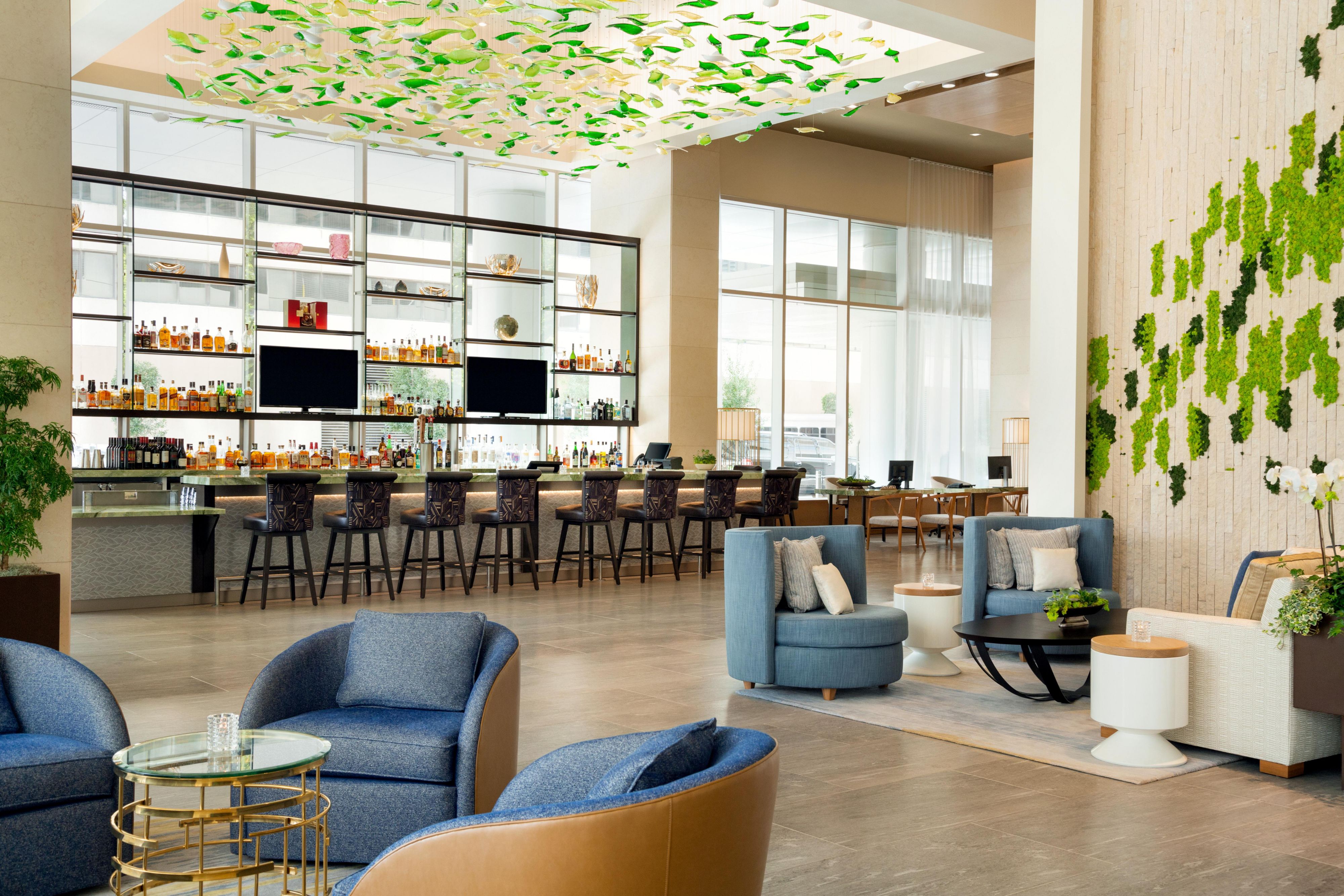 Join family, friends, or coworkers in our modern and airy lobby.