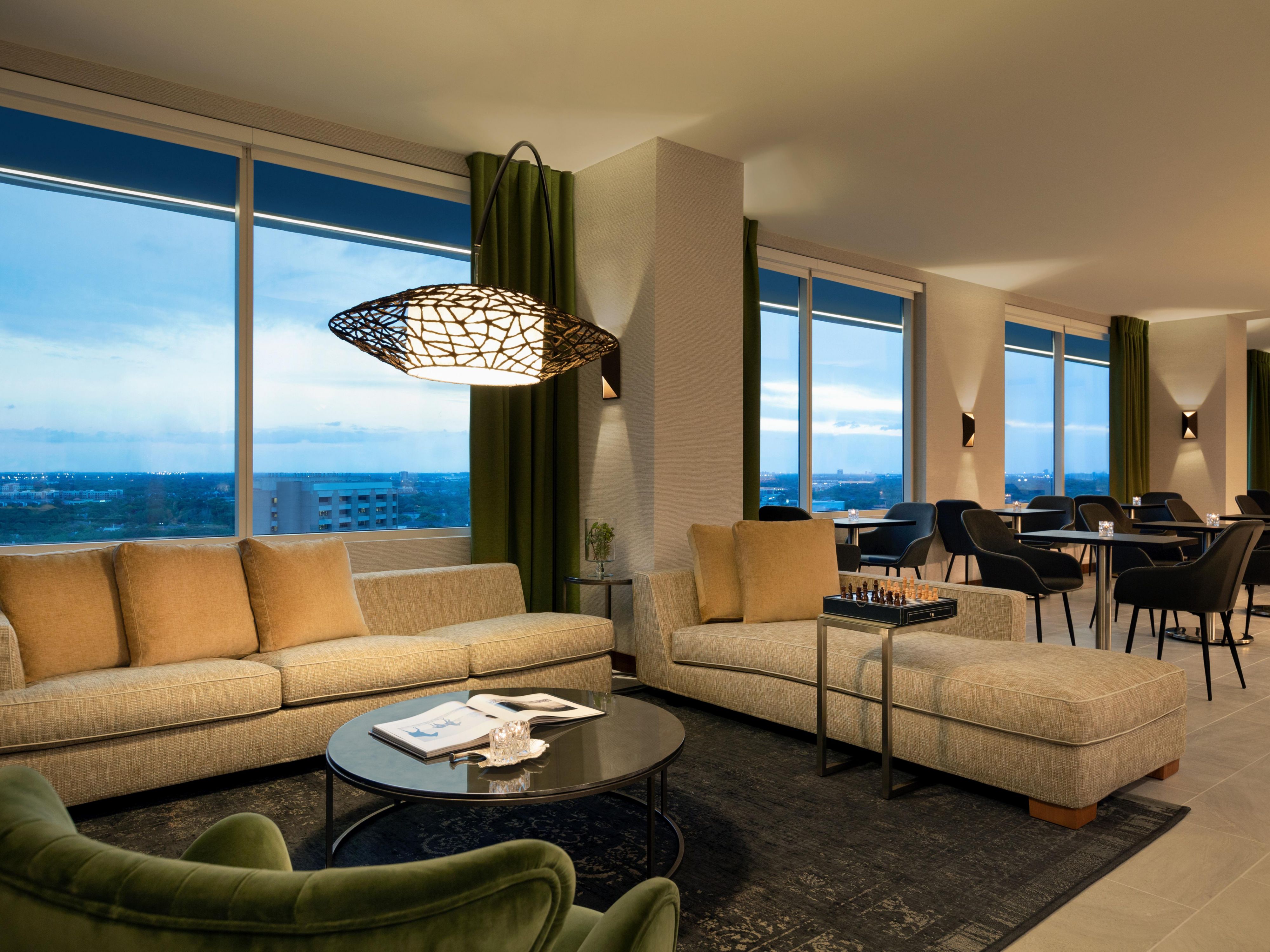 Take in the city views from the Club InterContinental lounge.