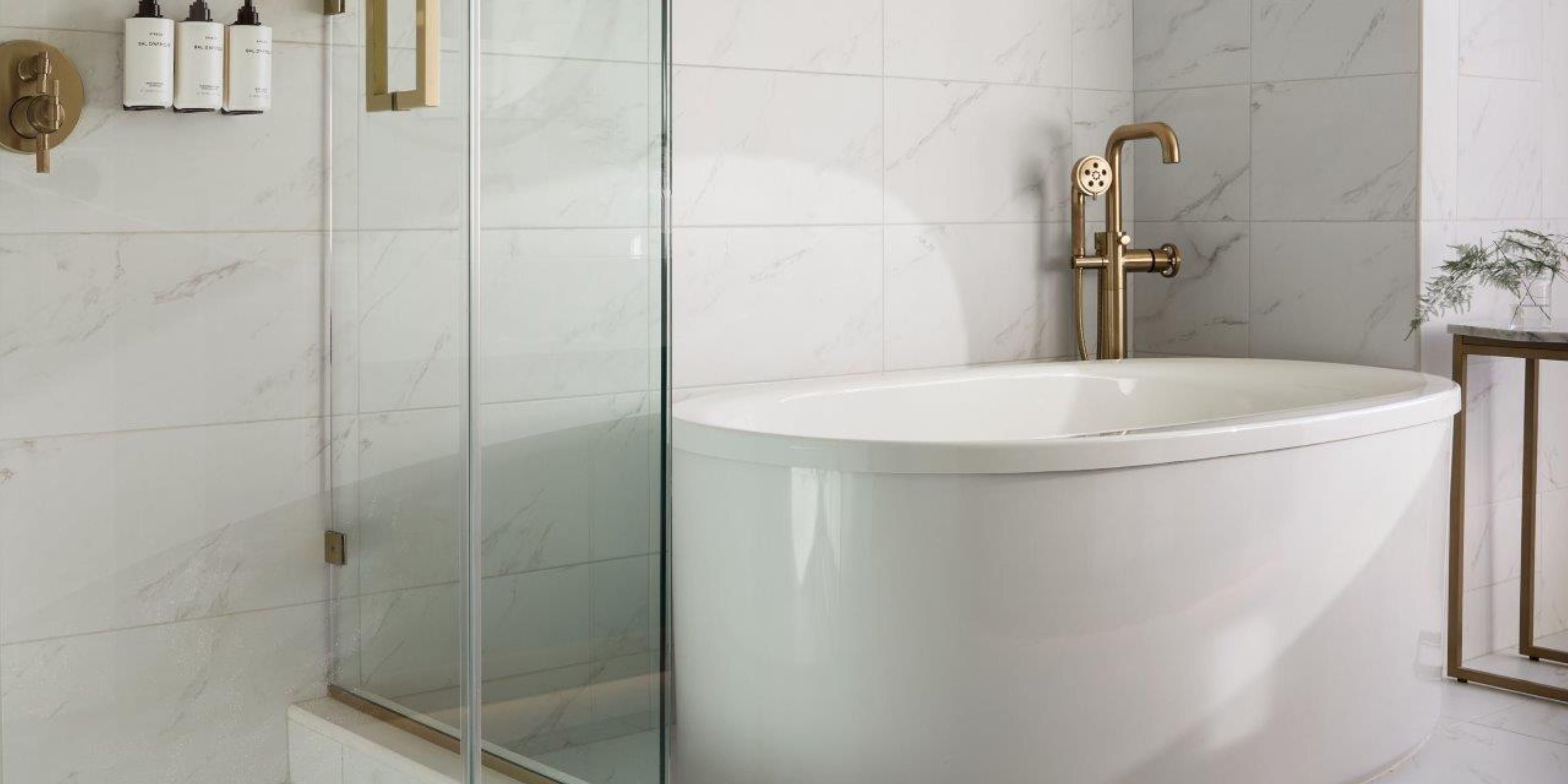 Deep Soaking Tub and Walk-in Shower