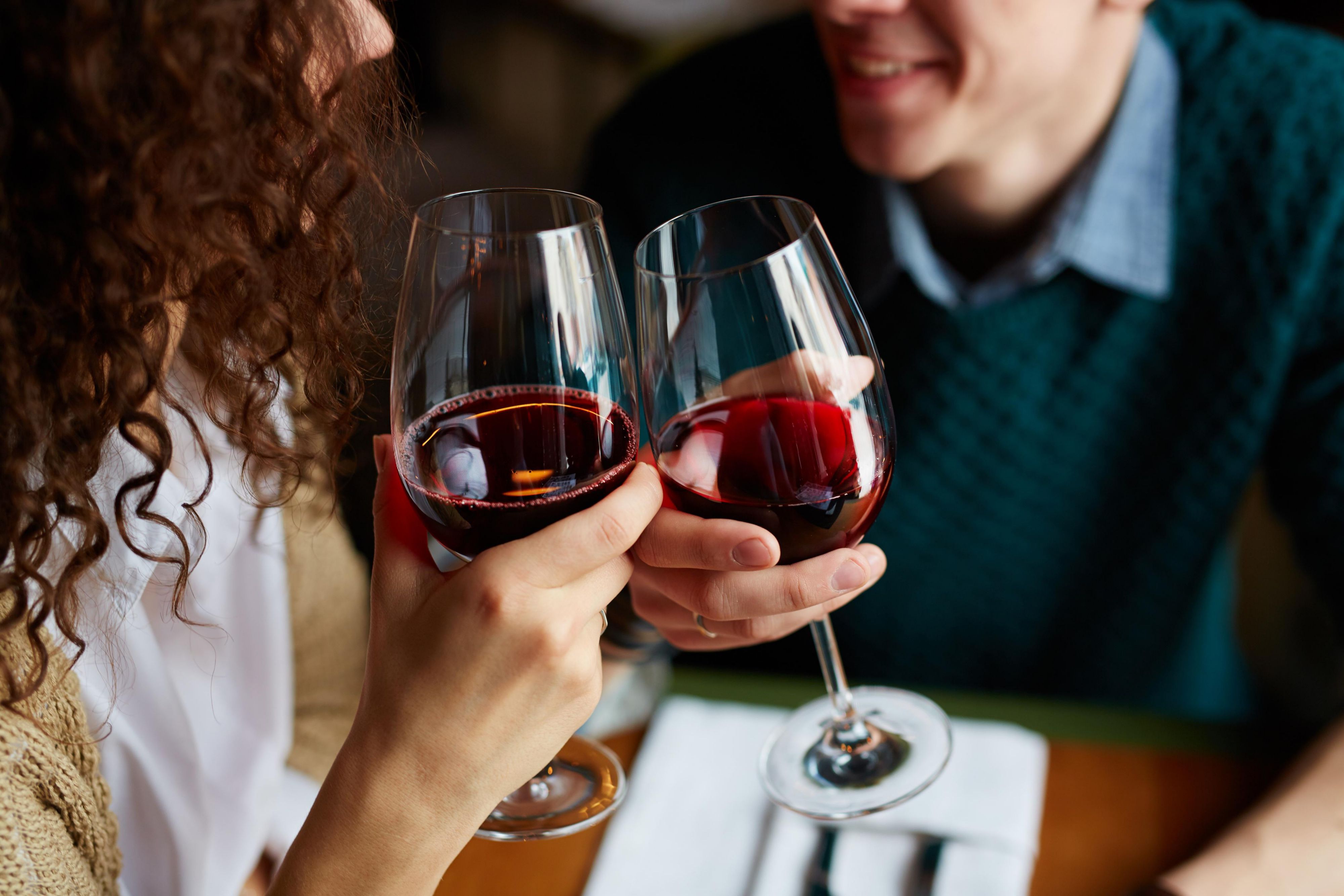 Couple drinking wine