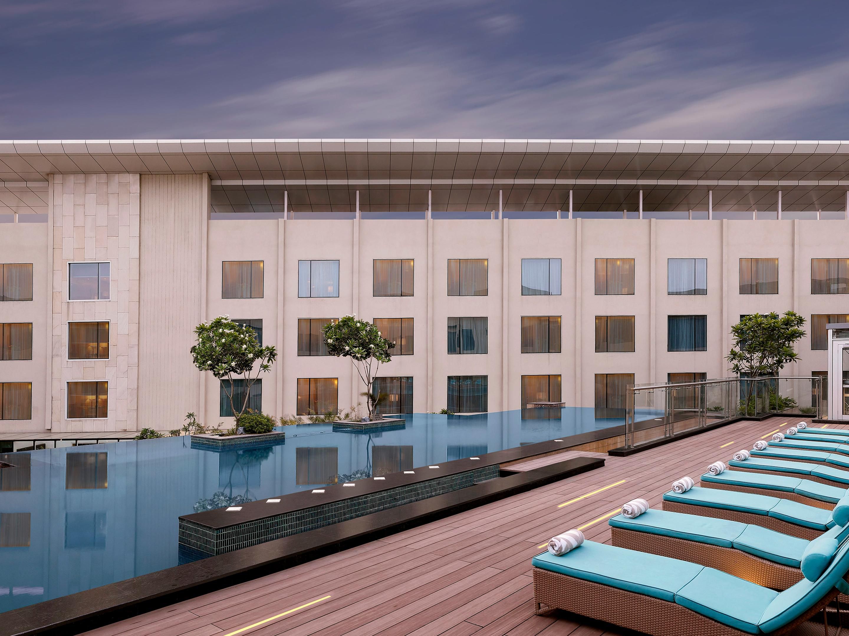 Our outdoor pool is a serene haven for rejuvenation