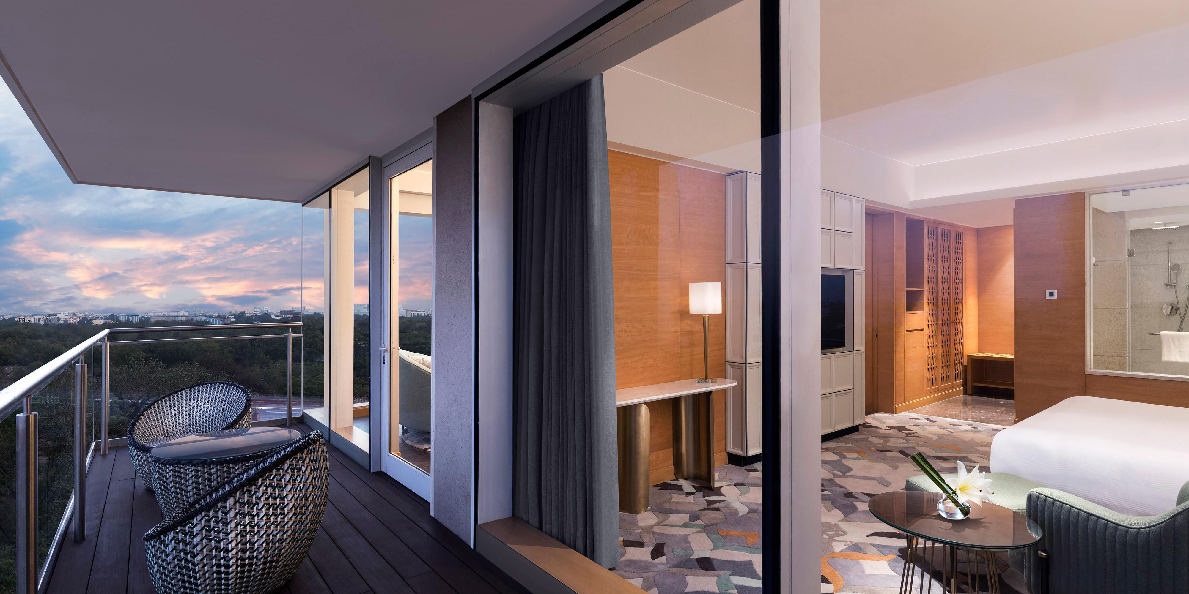 Spend serene moments together on the Junior Suite private balcony