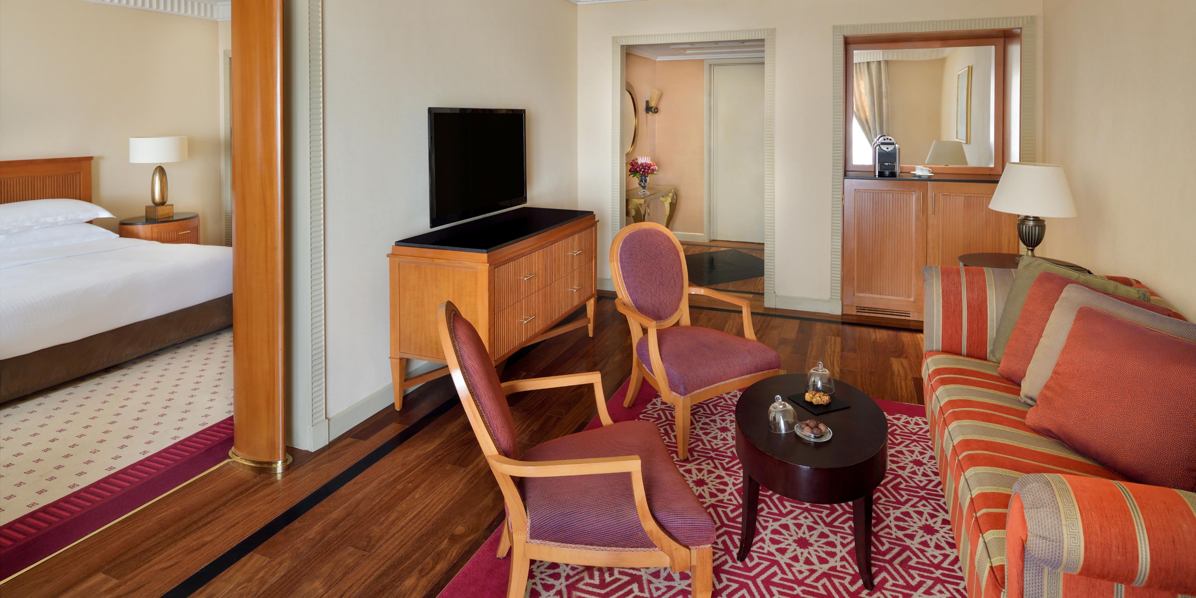 A great living room of the suite where the guests can enjoy.