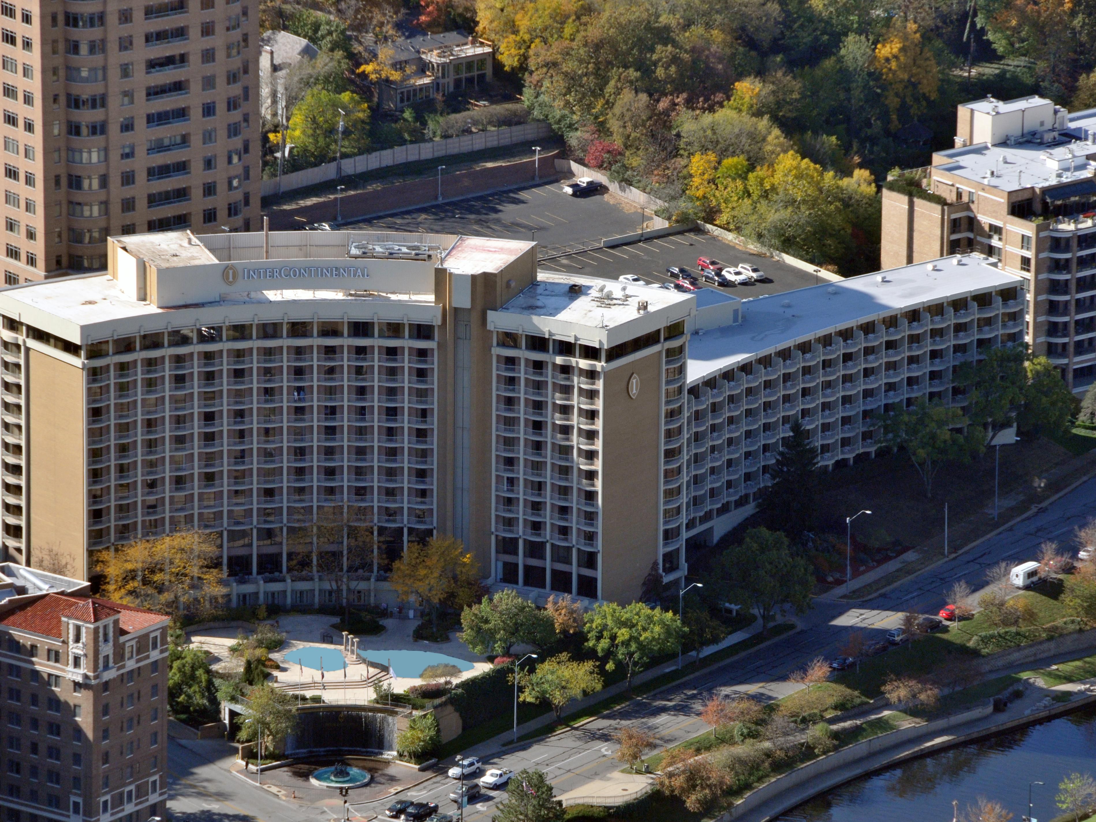 High above the InterContinental Country Club Plaza