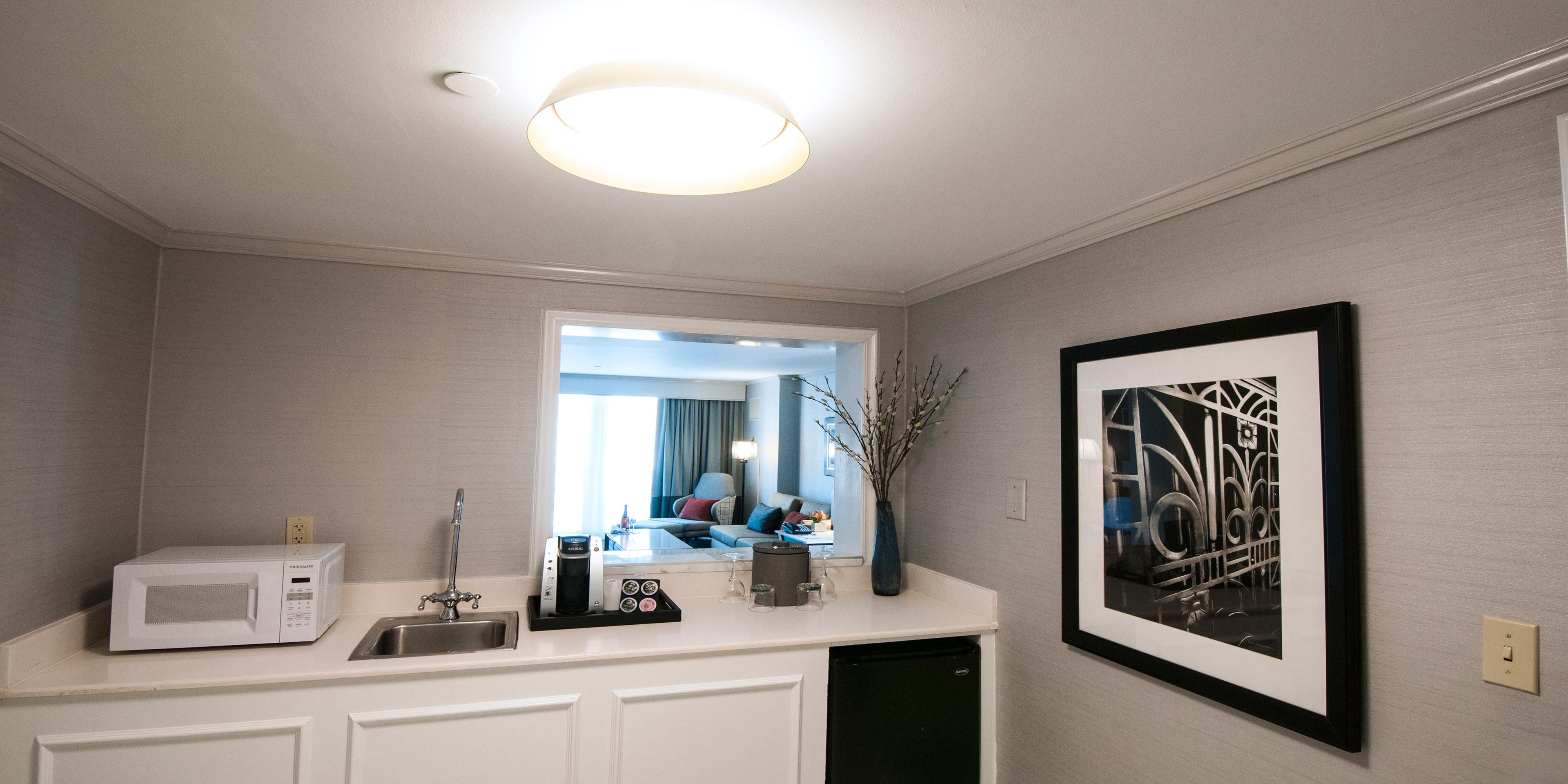 The Suite is perfect for entertaining a small group.