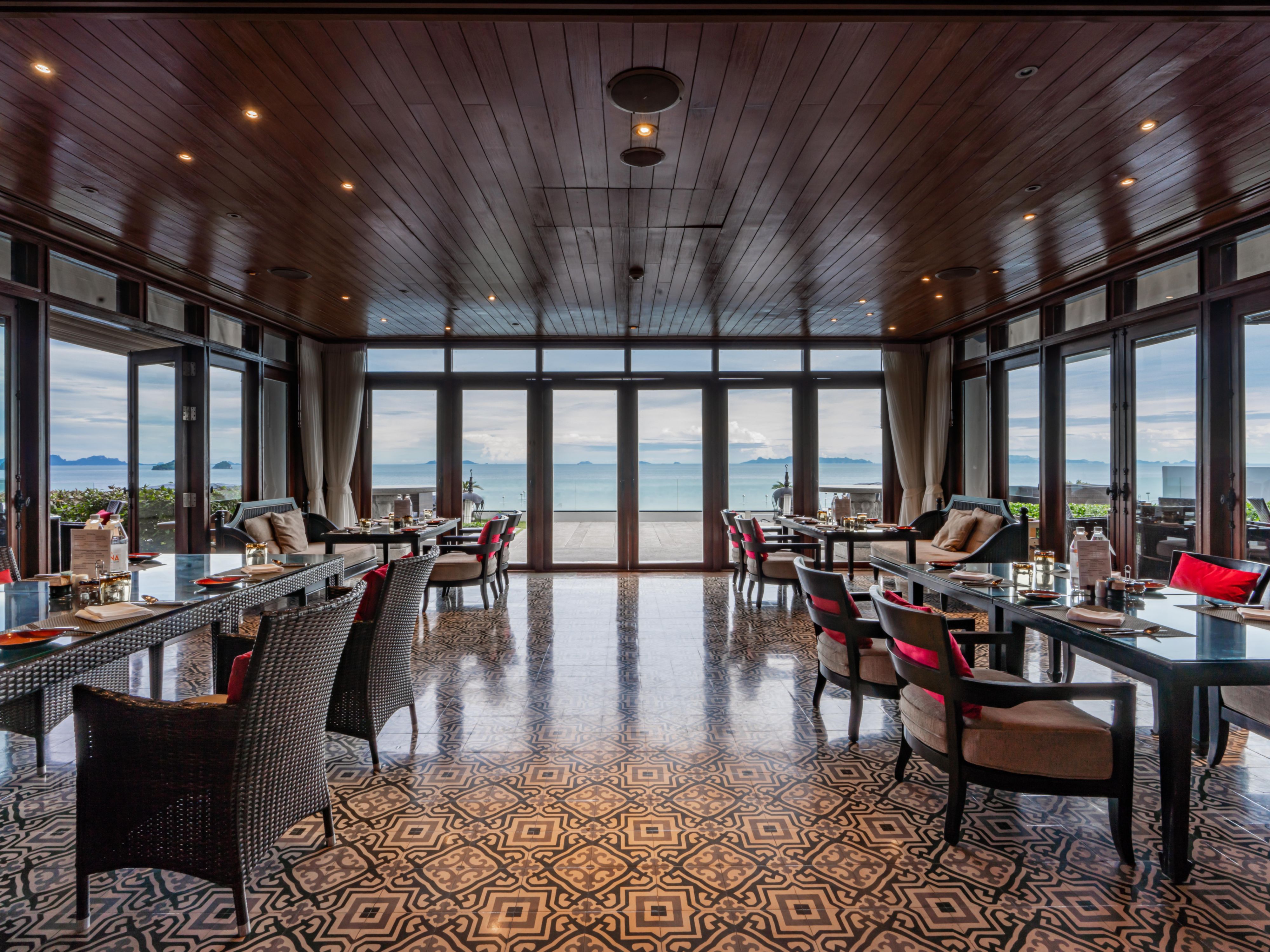 Amber , all day dining restaurant with the panoramic sea view.