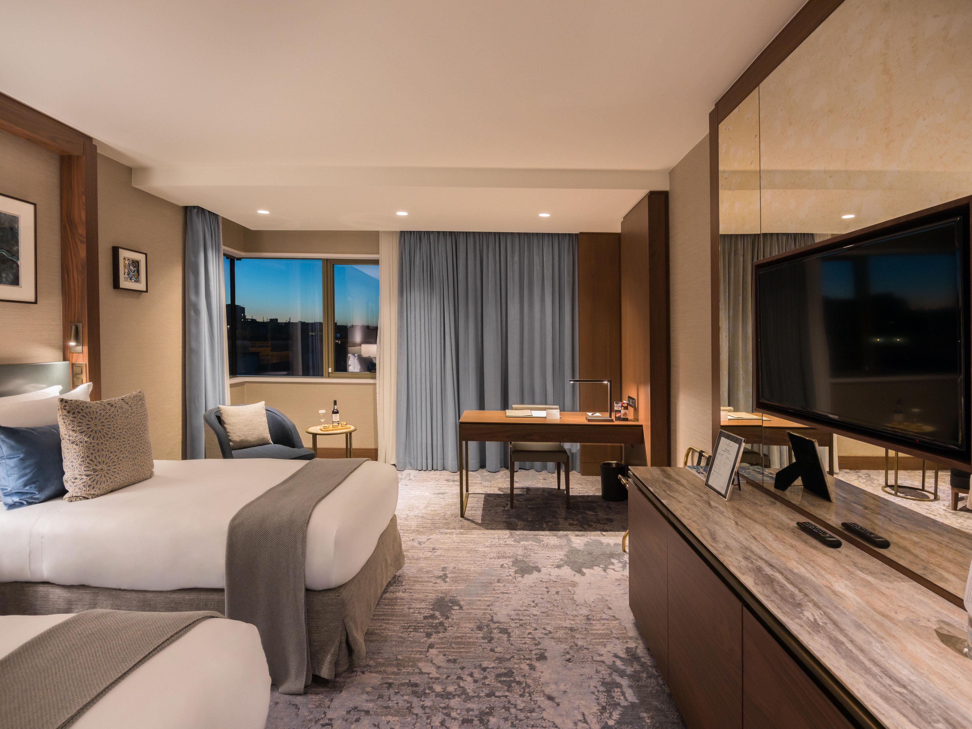 Our luxurious Classic Twin Bedrooms with city view